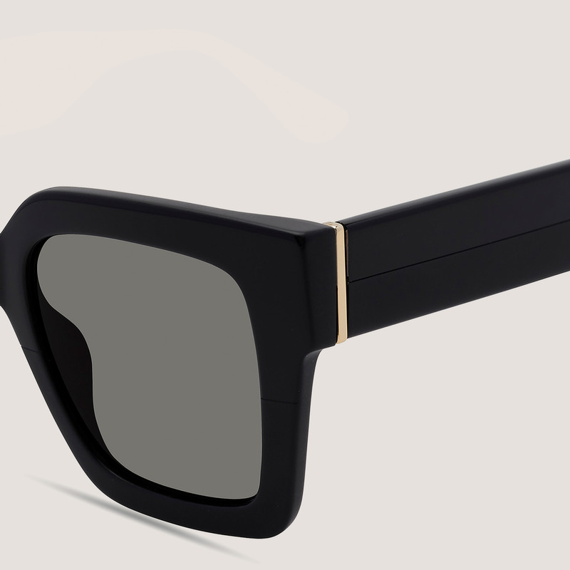 TWO-TONE OVERSIZED SQUARE SUNGLASSES 3
