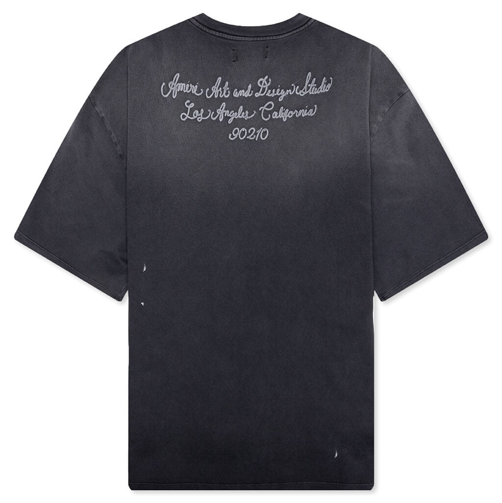 AMIRI DESIGN STUDIO OVERSIZED TEE - BLACK - 2