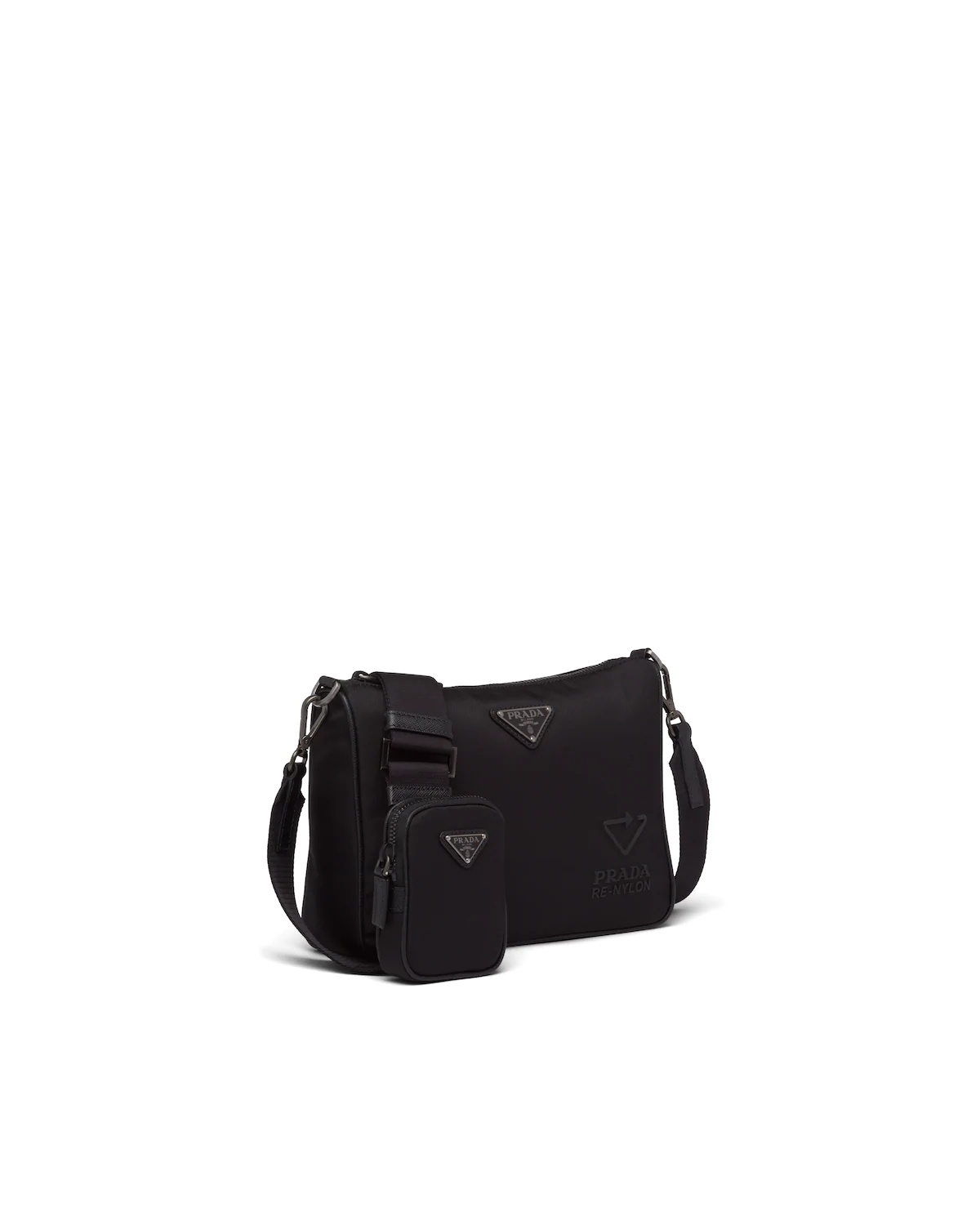 Re-Nylon and Saffiano leather shoulder bag - 3