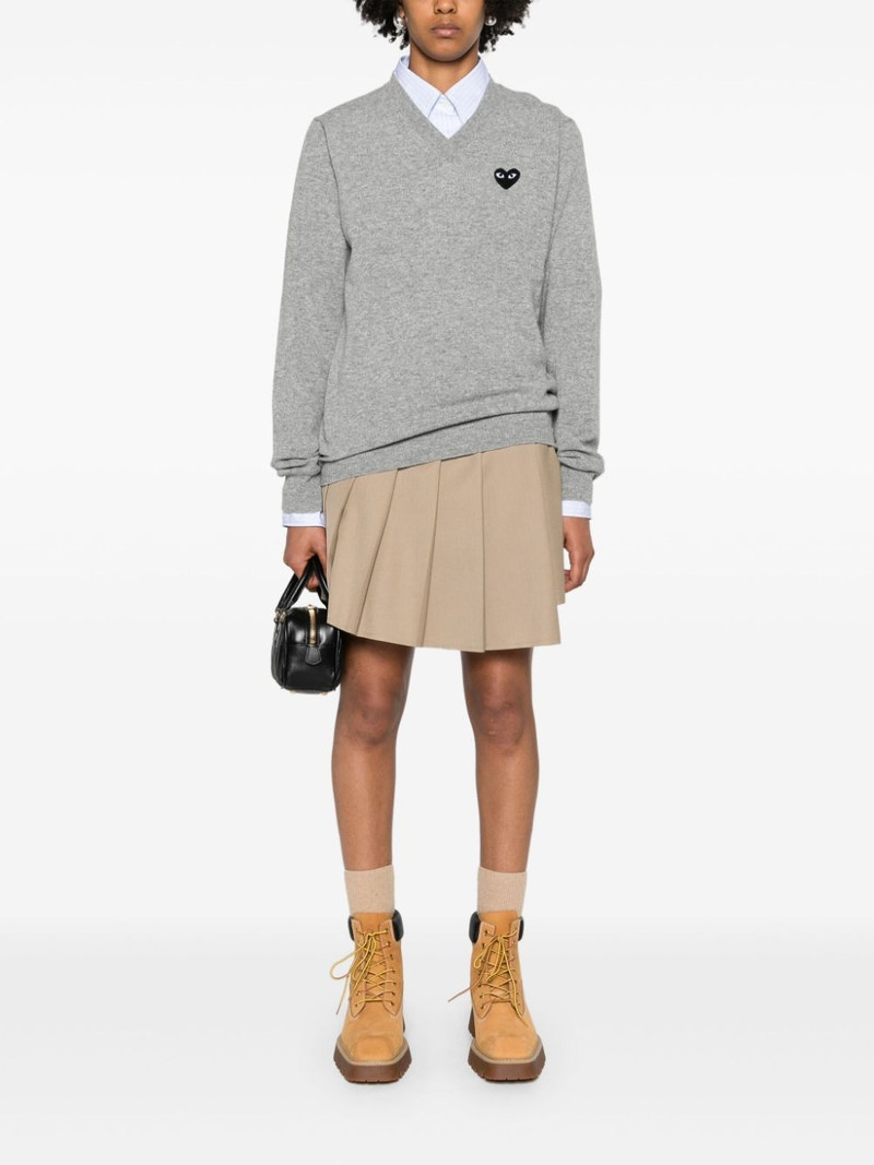 Comme des Garçons PLAY mélange-effect wool jumper outlook