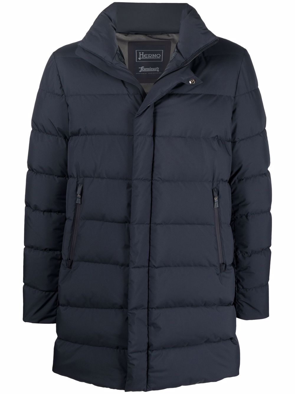 zipped padded coat - 1