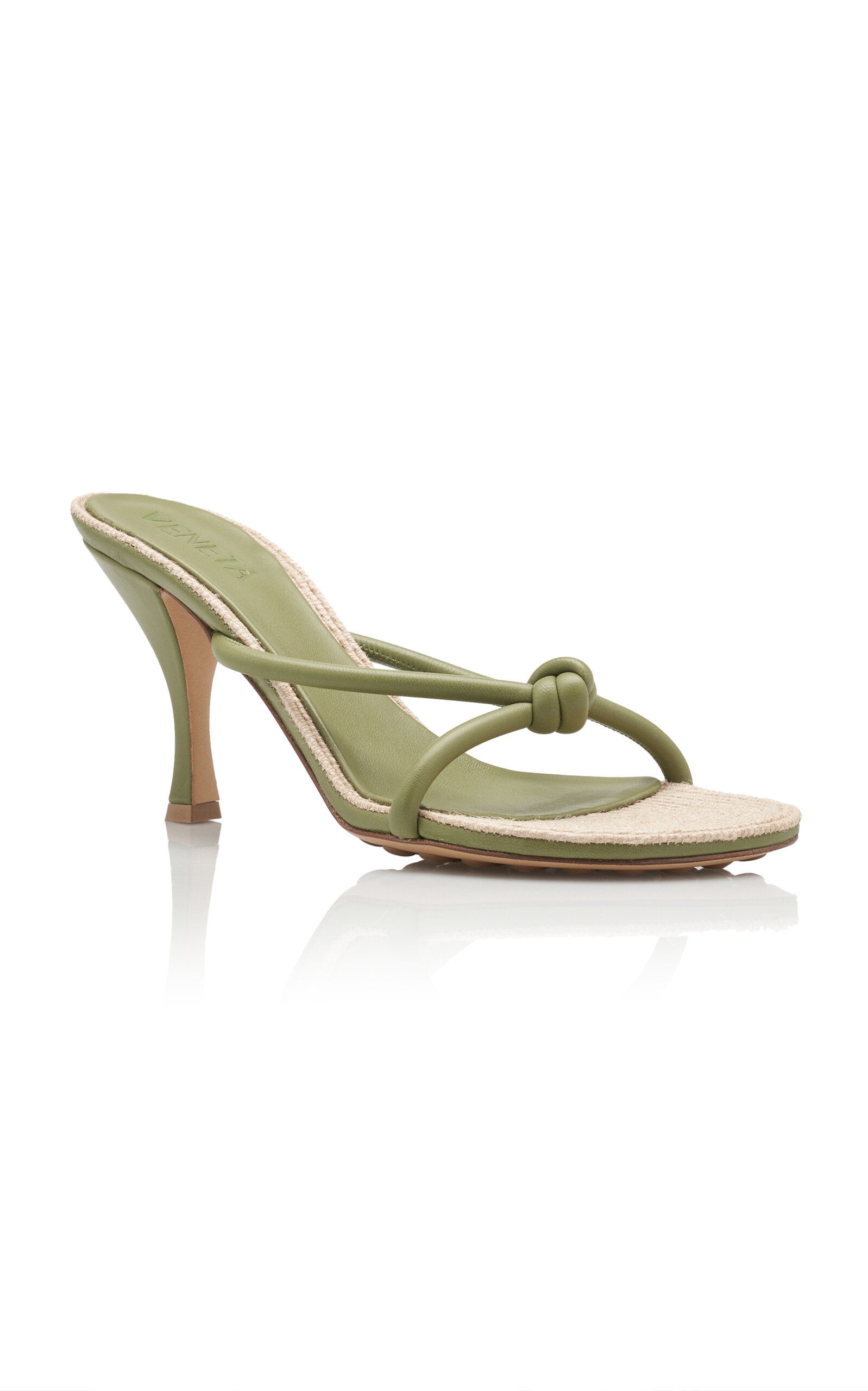 Blink Jute-Trimmed Leather Sandals green - 5