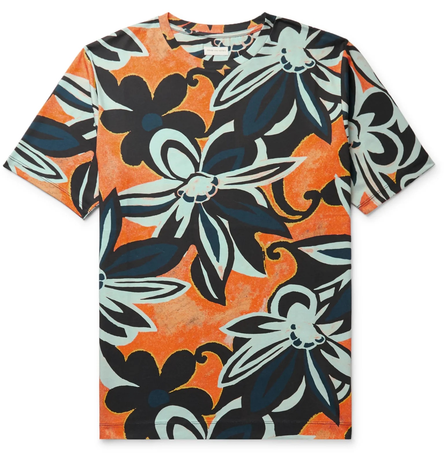 Floral-Print Cotton-Jersey T-Shirt - 1