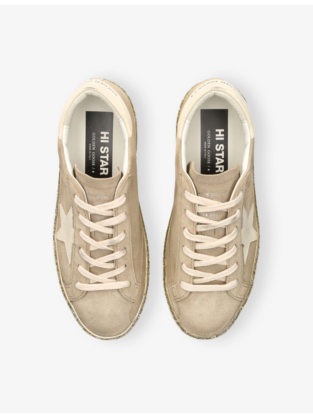 Hi Star 15711 Glitter-Embellished Suede Low-Top Trainers - 2
