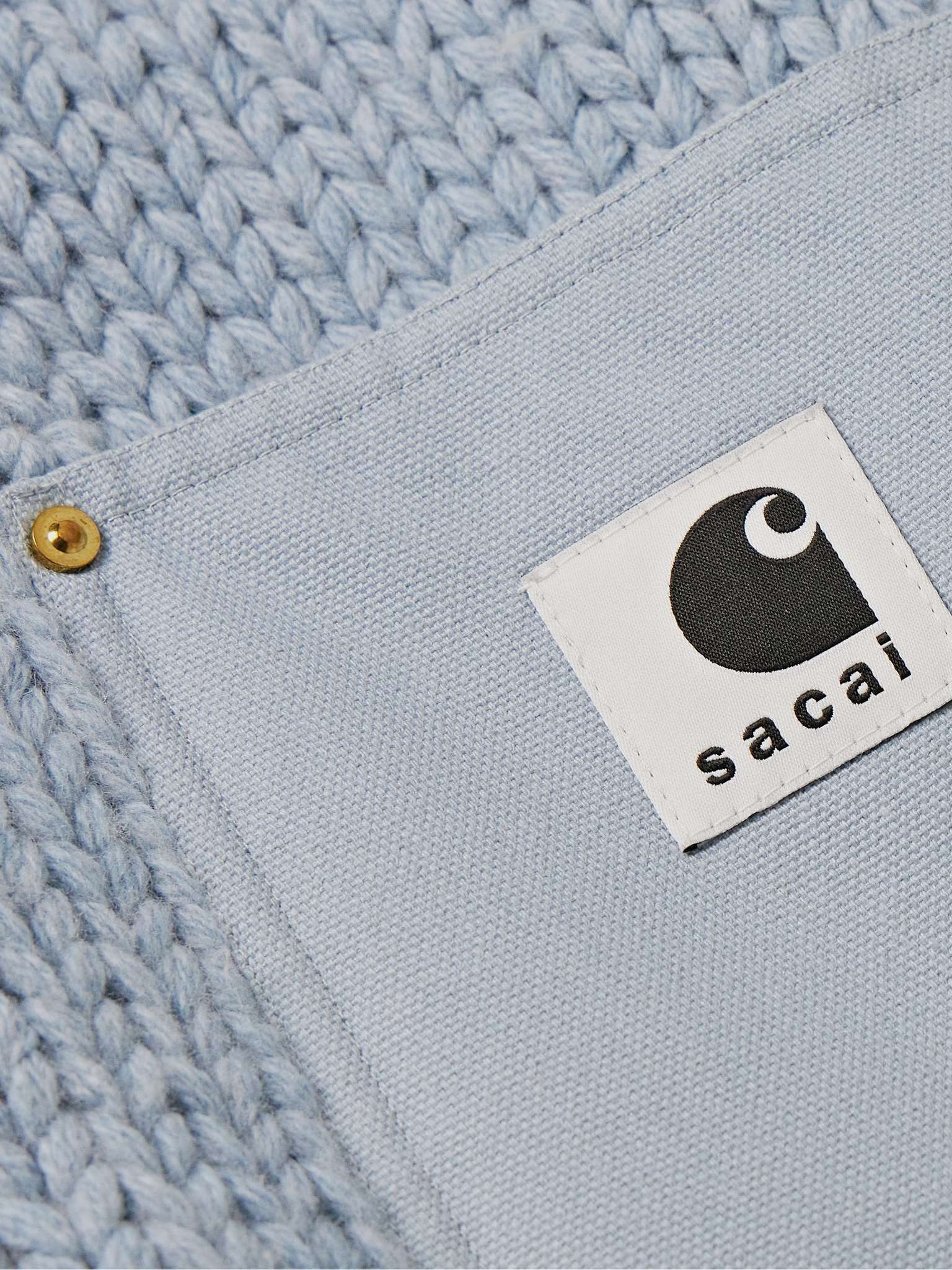 sacai + Carhartt WIP Michigan Canvas-Trimmed Wool-Blend Overshirt