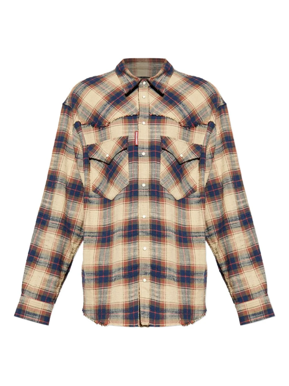 longsleeved plaid shirt - 1
