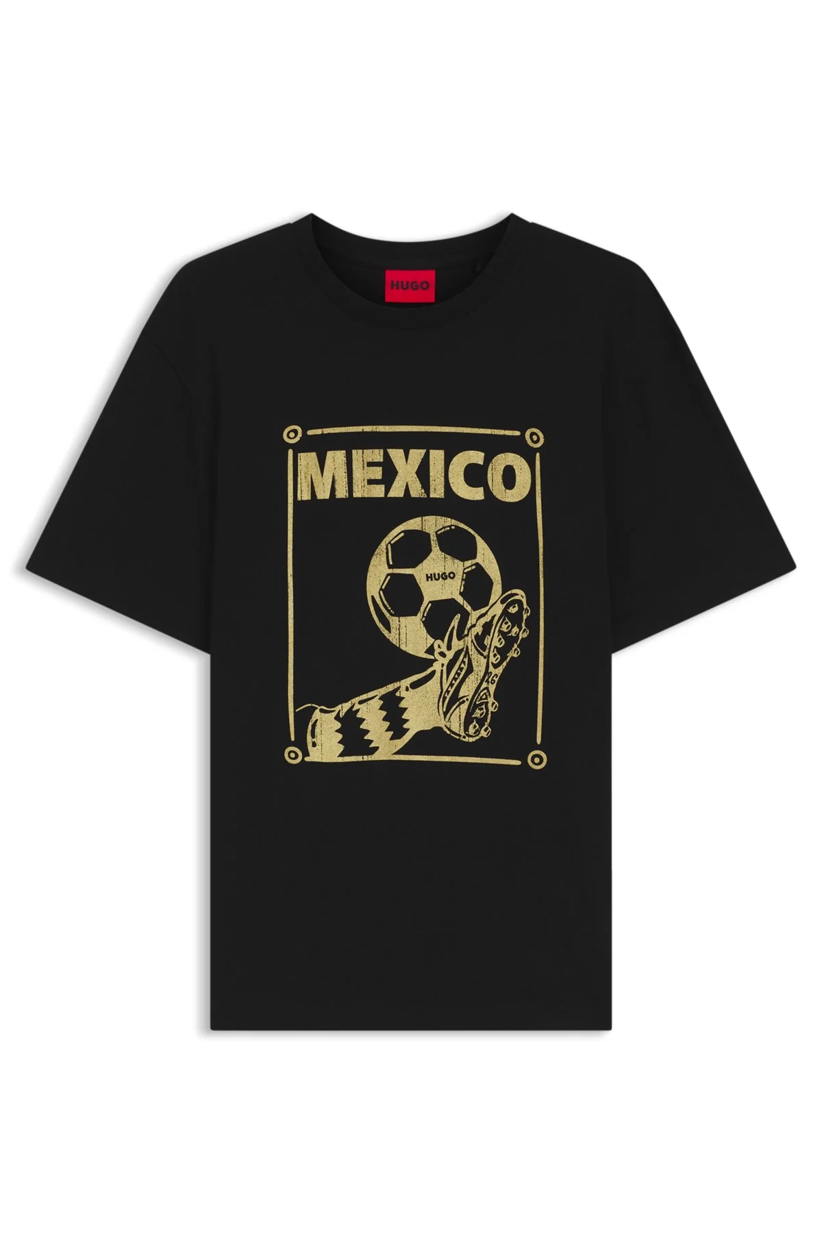 RELAXED-FIT T-SHIRT IN COTTON WITH SOCCER ARTWORK - 1