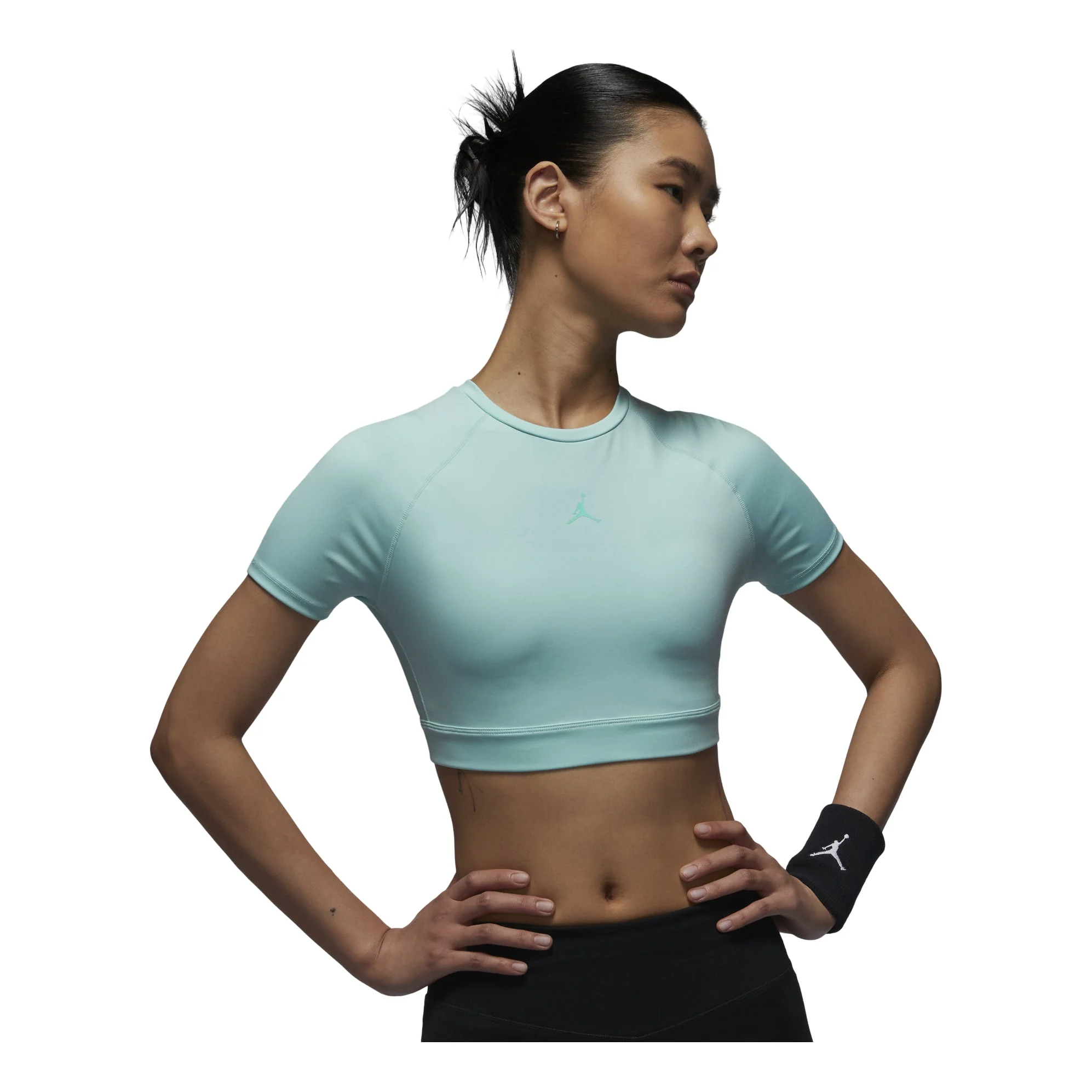 (WMNS) Air Jordan Sport Bodycon Performance T-shirt Asia Sizing 'Turquoise' FV6928-368 - 1
