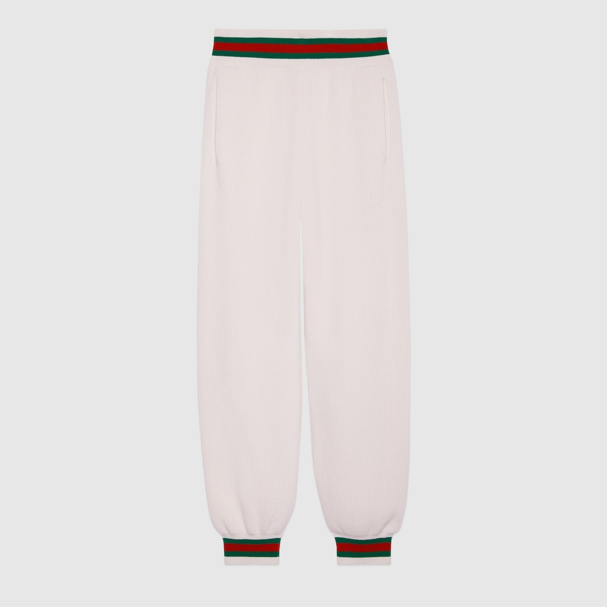 Rib wool pant with Web trim - 1