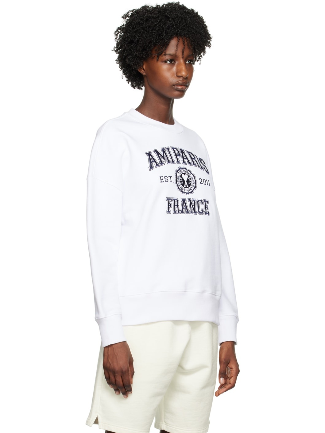 White 'Ami Paris France' Sweatshirt - 2