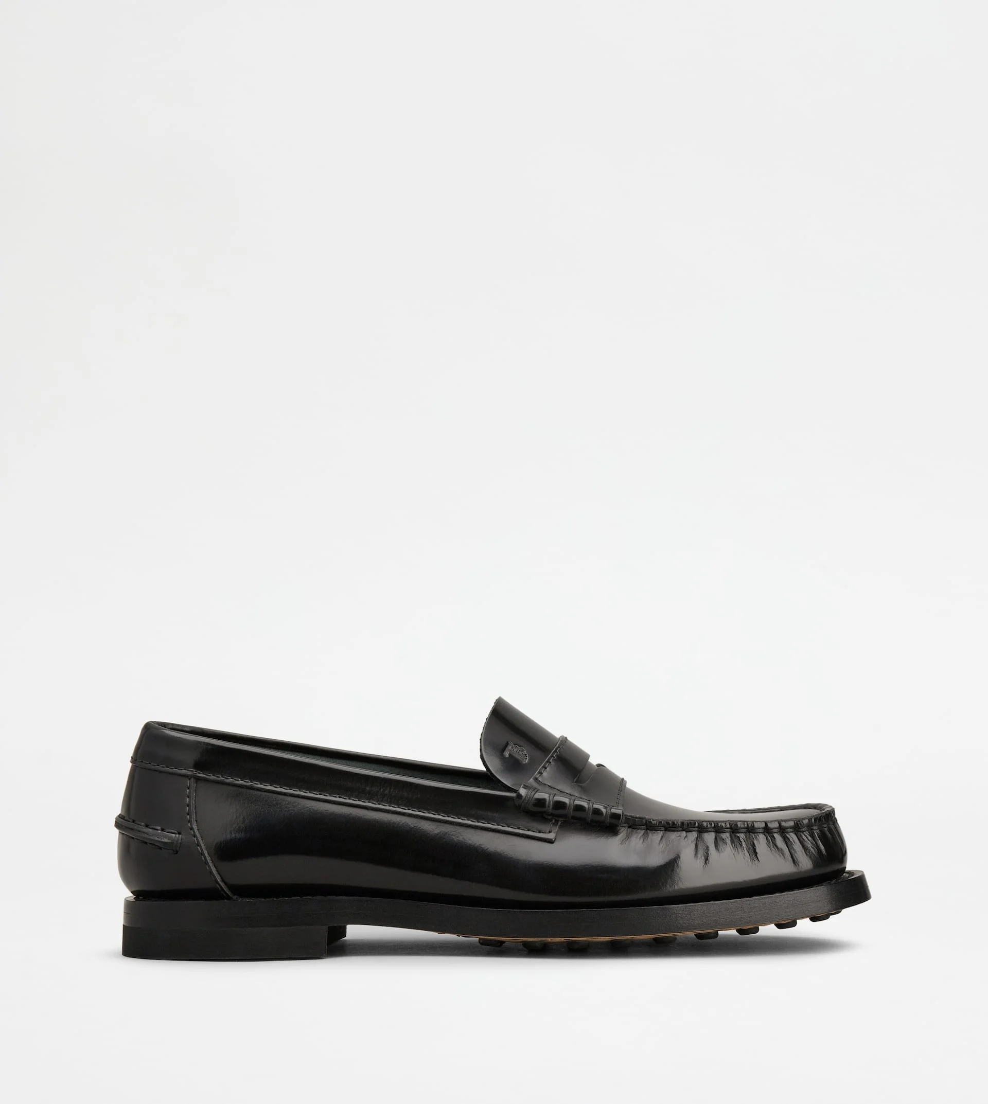 LOAFERS IN LEATHER - BLACK - 1