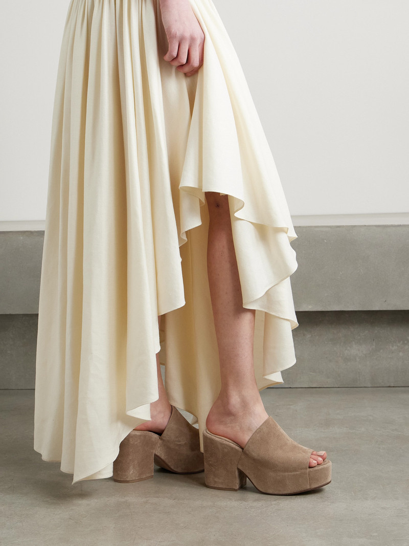 GABRIELA HEARST Ares Suede Platform Mules outlook