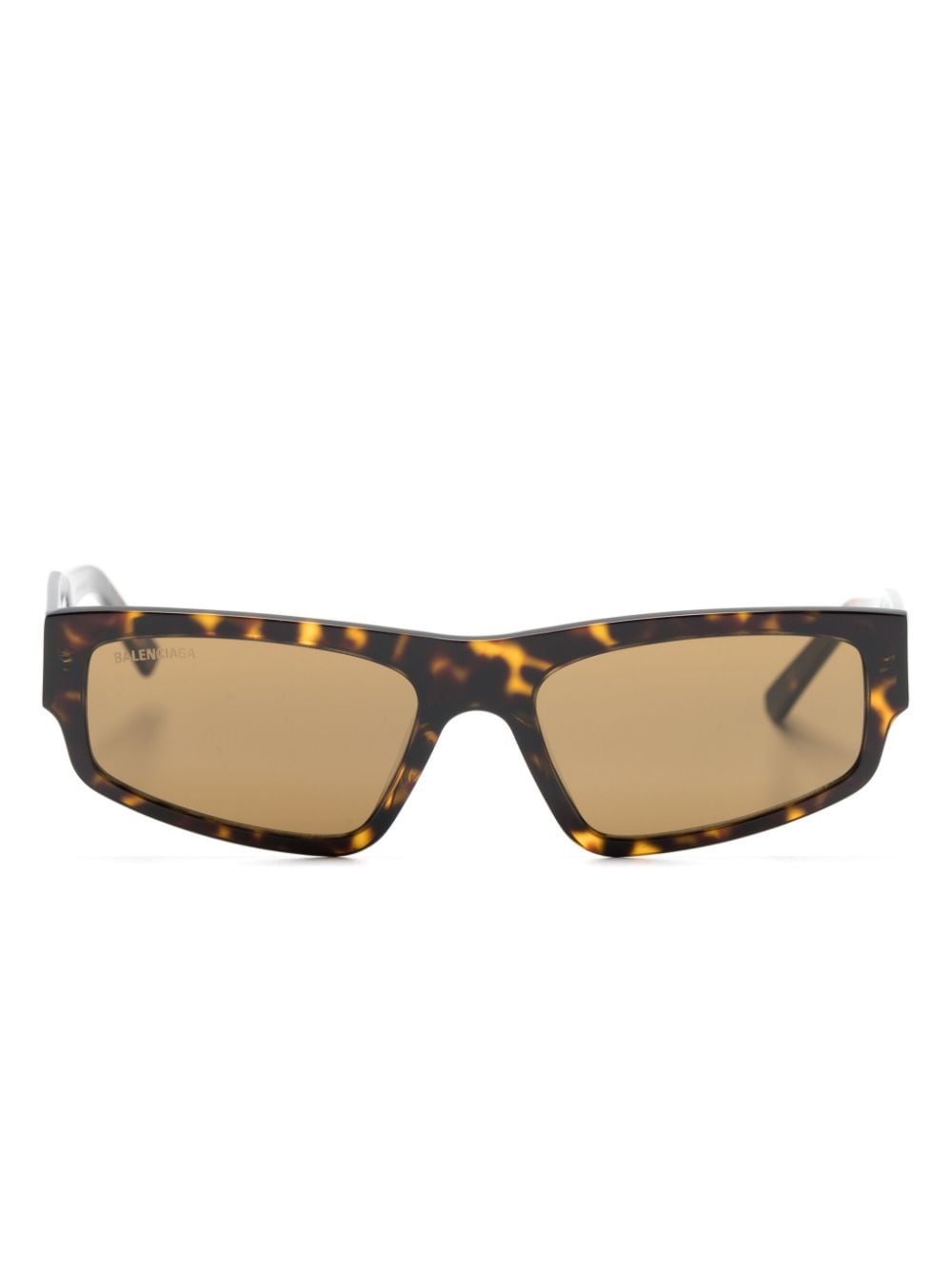 tortoiseshell-effect square-frame sunglasses - 1