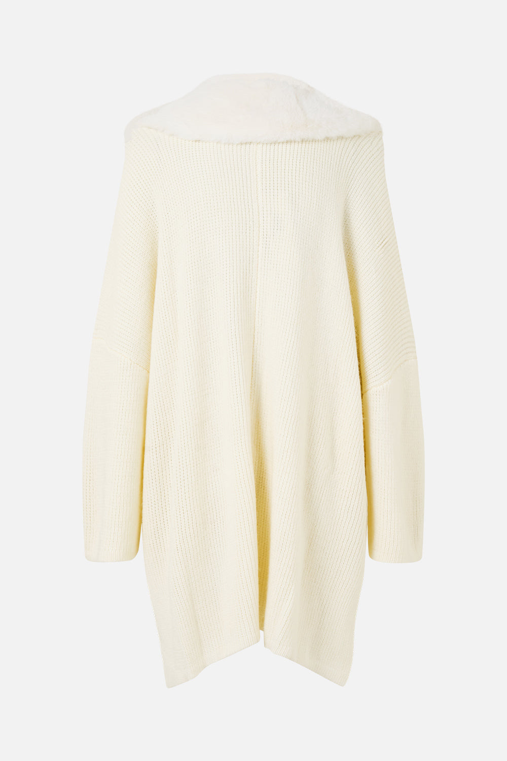 KNIT RELAXED LAYER WITH FAUX FUR - 8