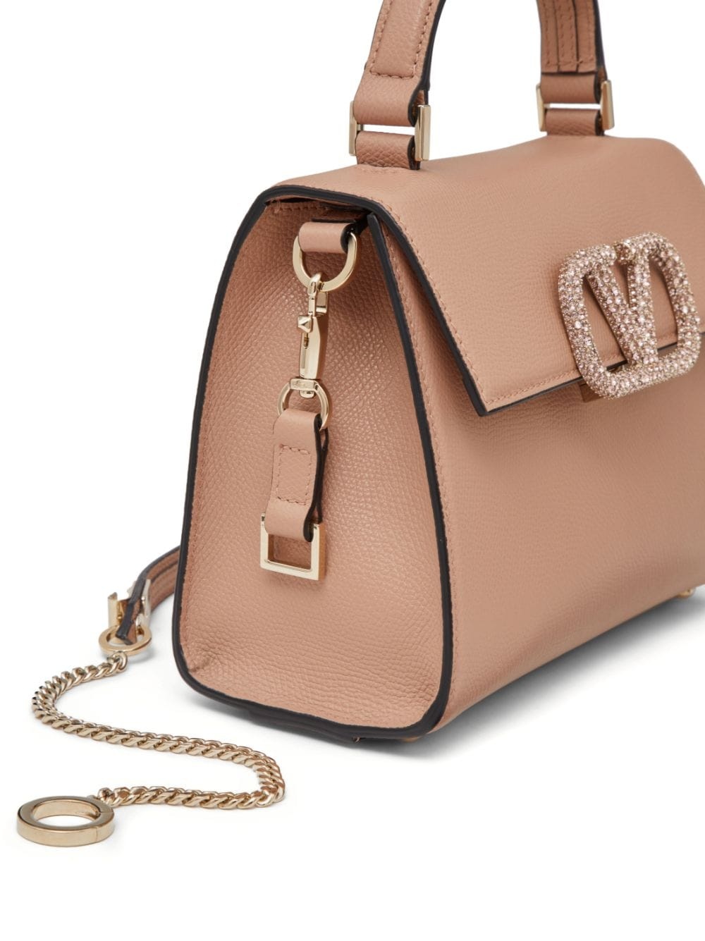 small VSling leather tote bag - 6