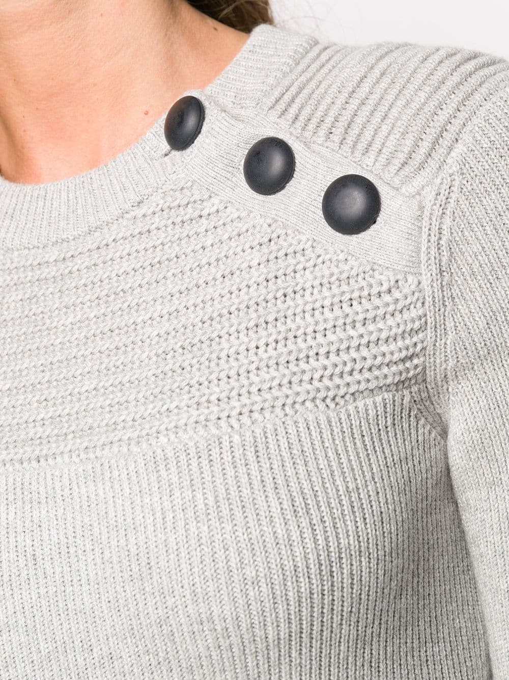 shoulder-button knit jumper - 5