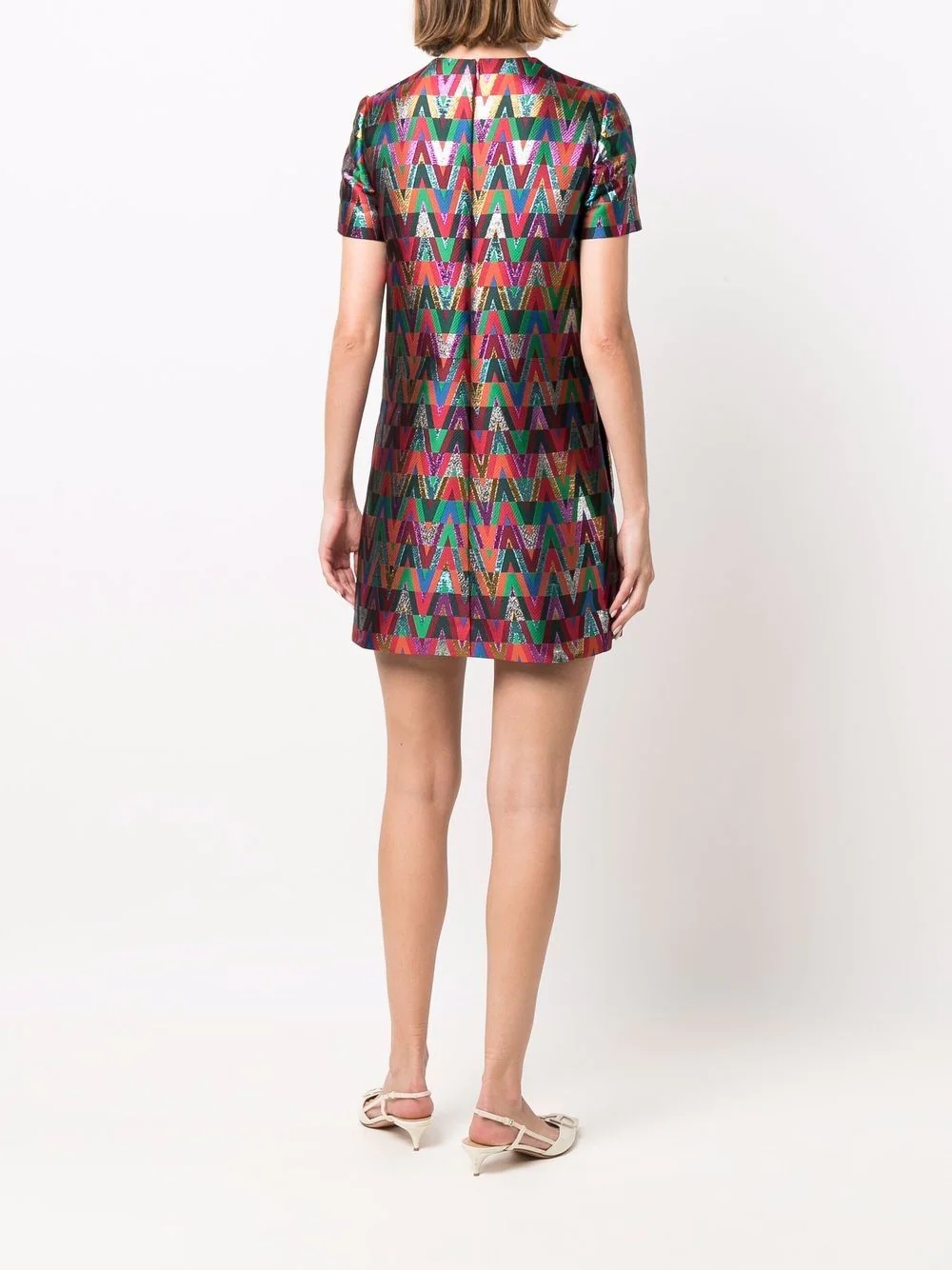 logo-print short dress - 4