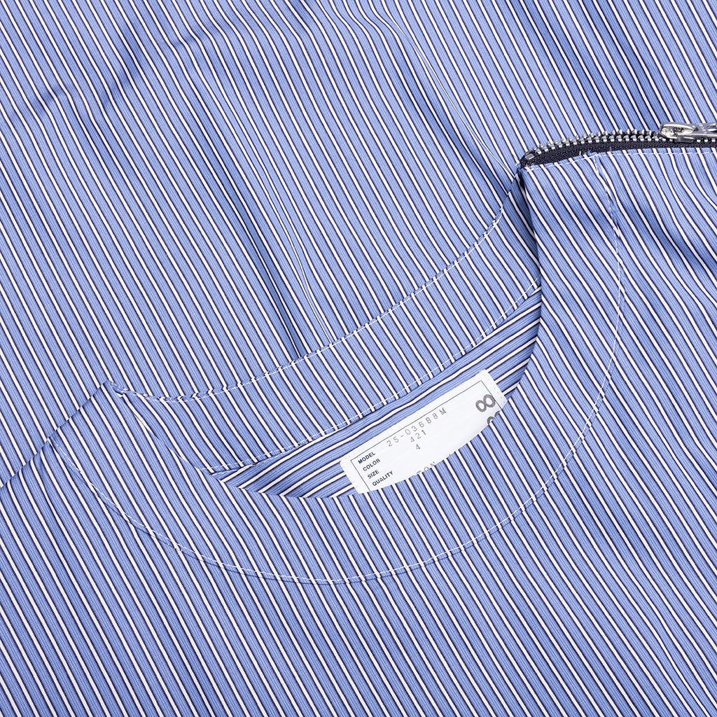 COTTON POPLIN PULLOVER - BLUE STRIPE - 3