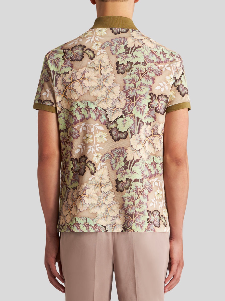 POLO SHIRT WITH FOLIAGE PRINT - 4