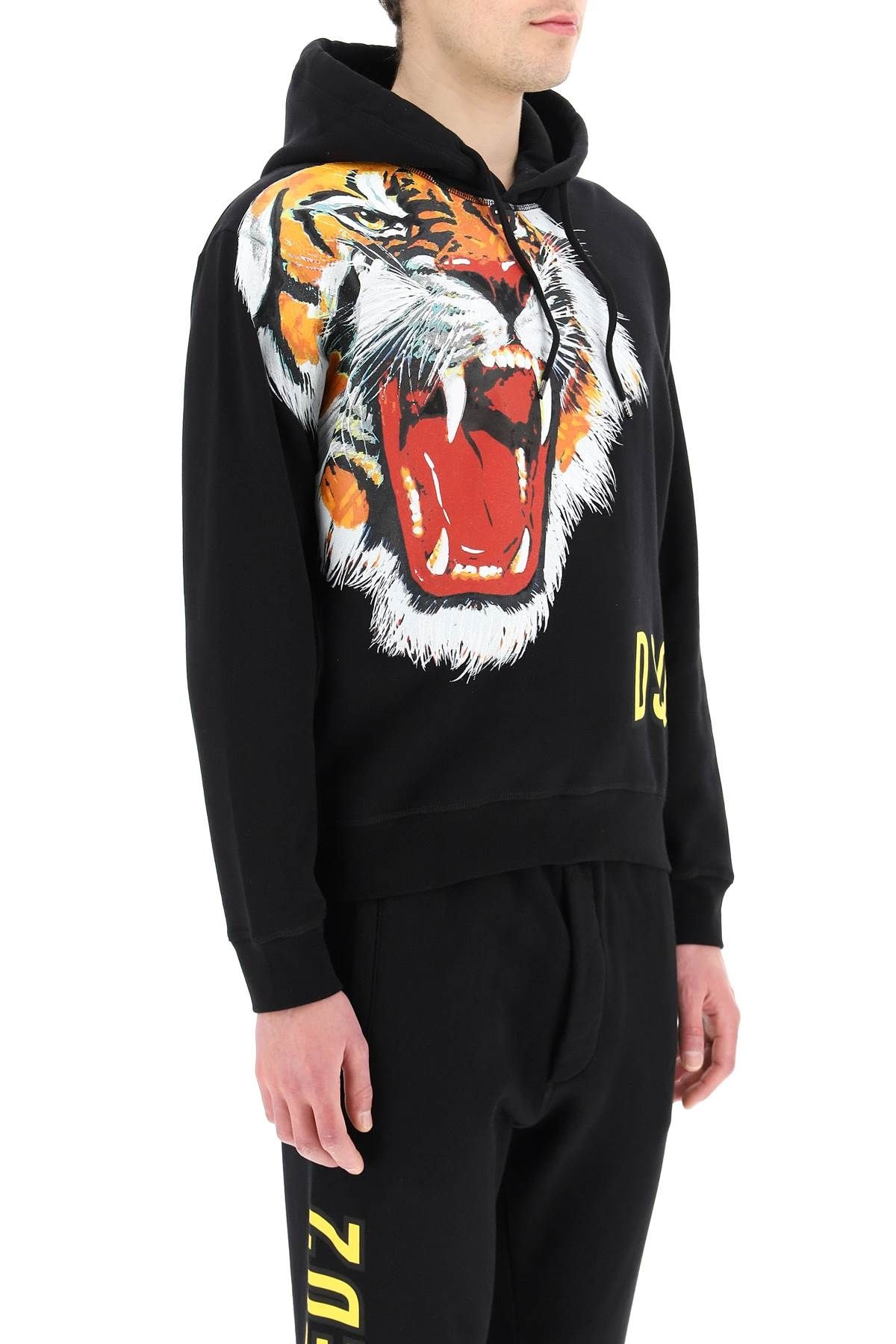 MAXI TIGER PRINT HOODIE - 3