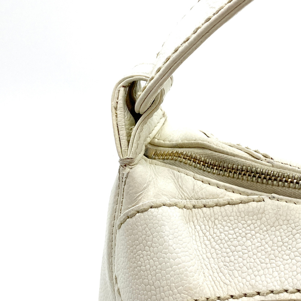 Chanel No.9 White Stitch CC Handbag - 8