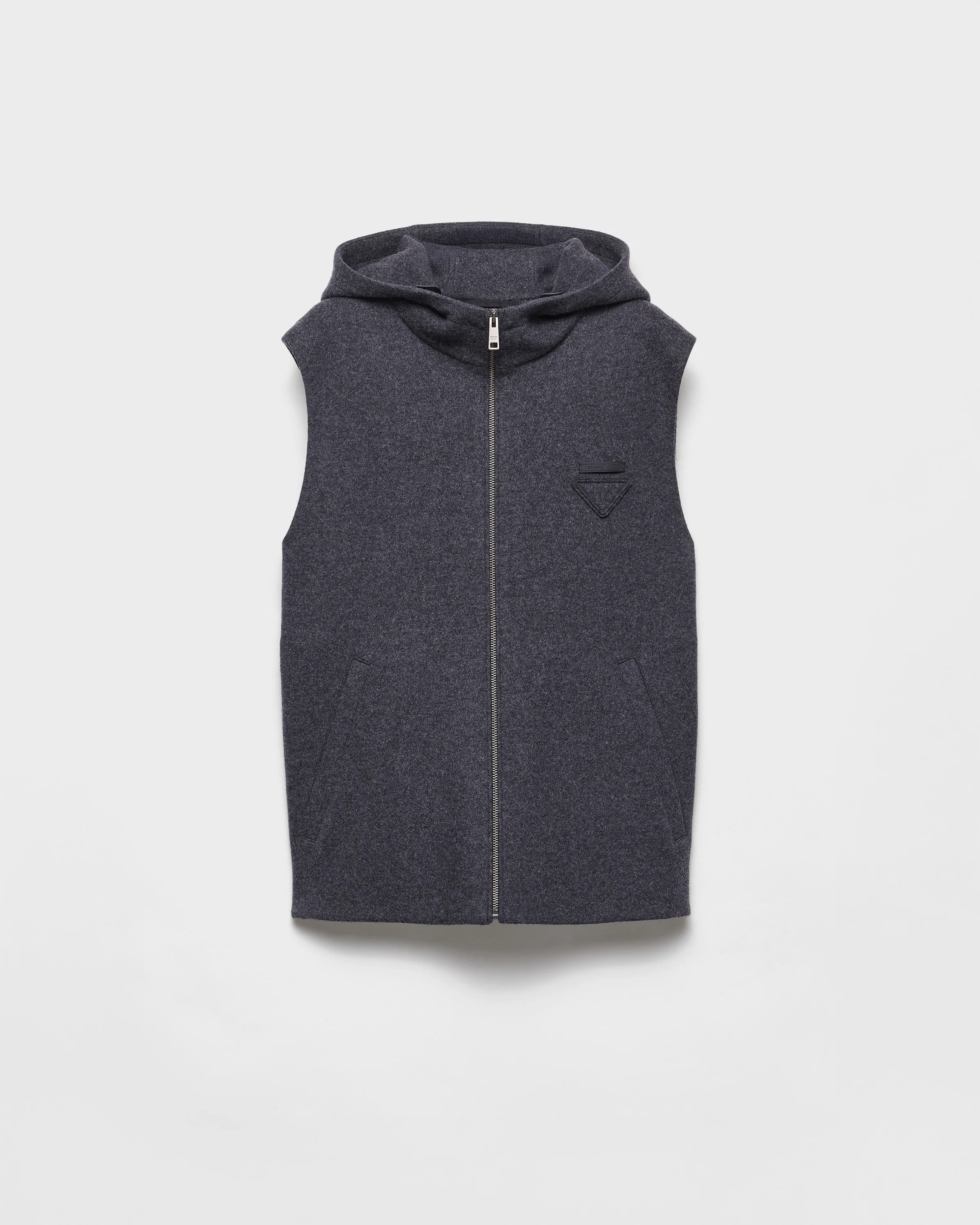 Wool and cashmere zipper vest - 1