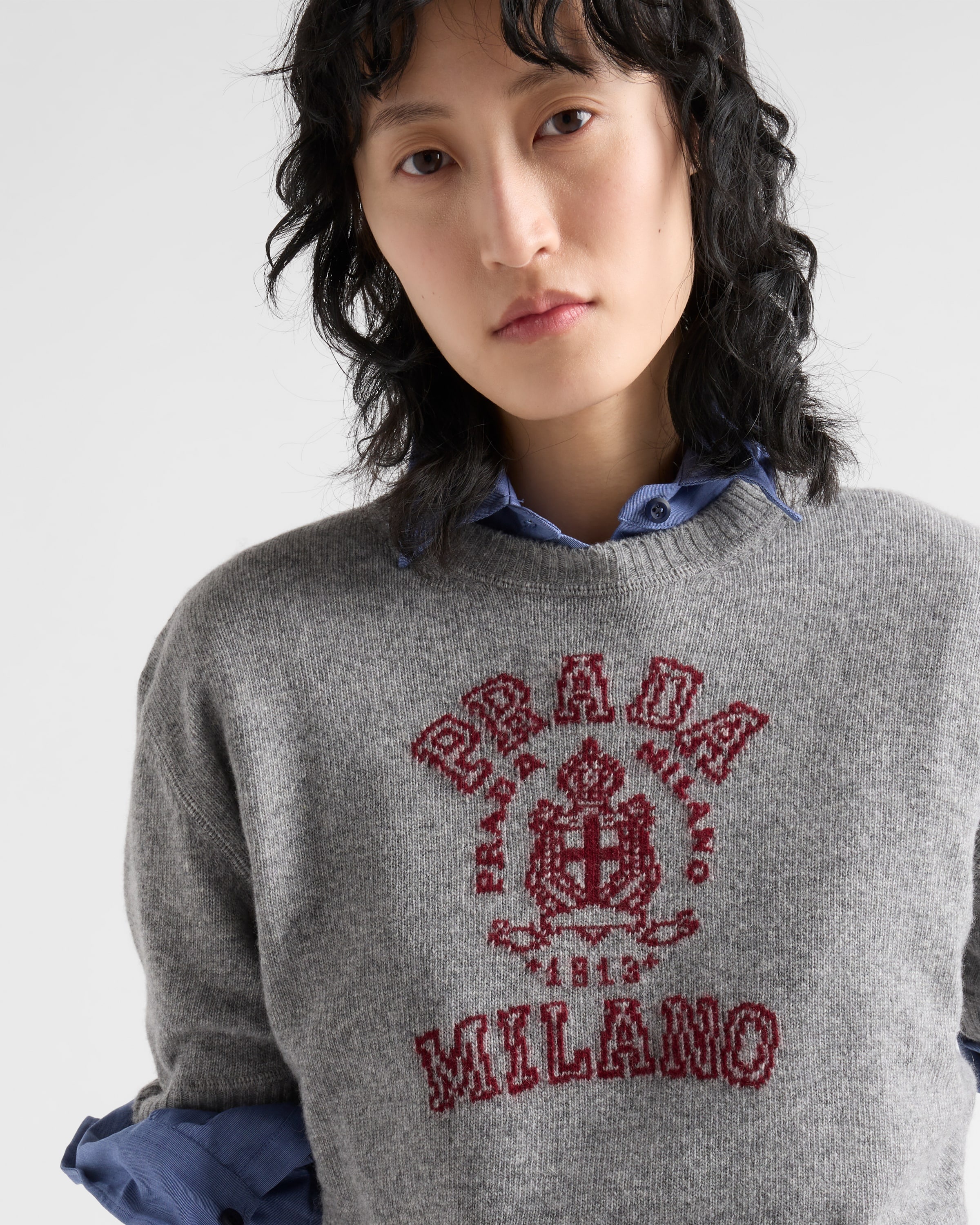 Wool and cashmere intarsia sweater - 4