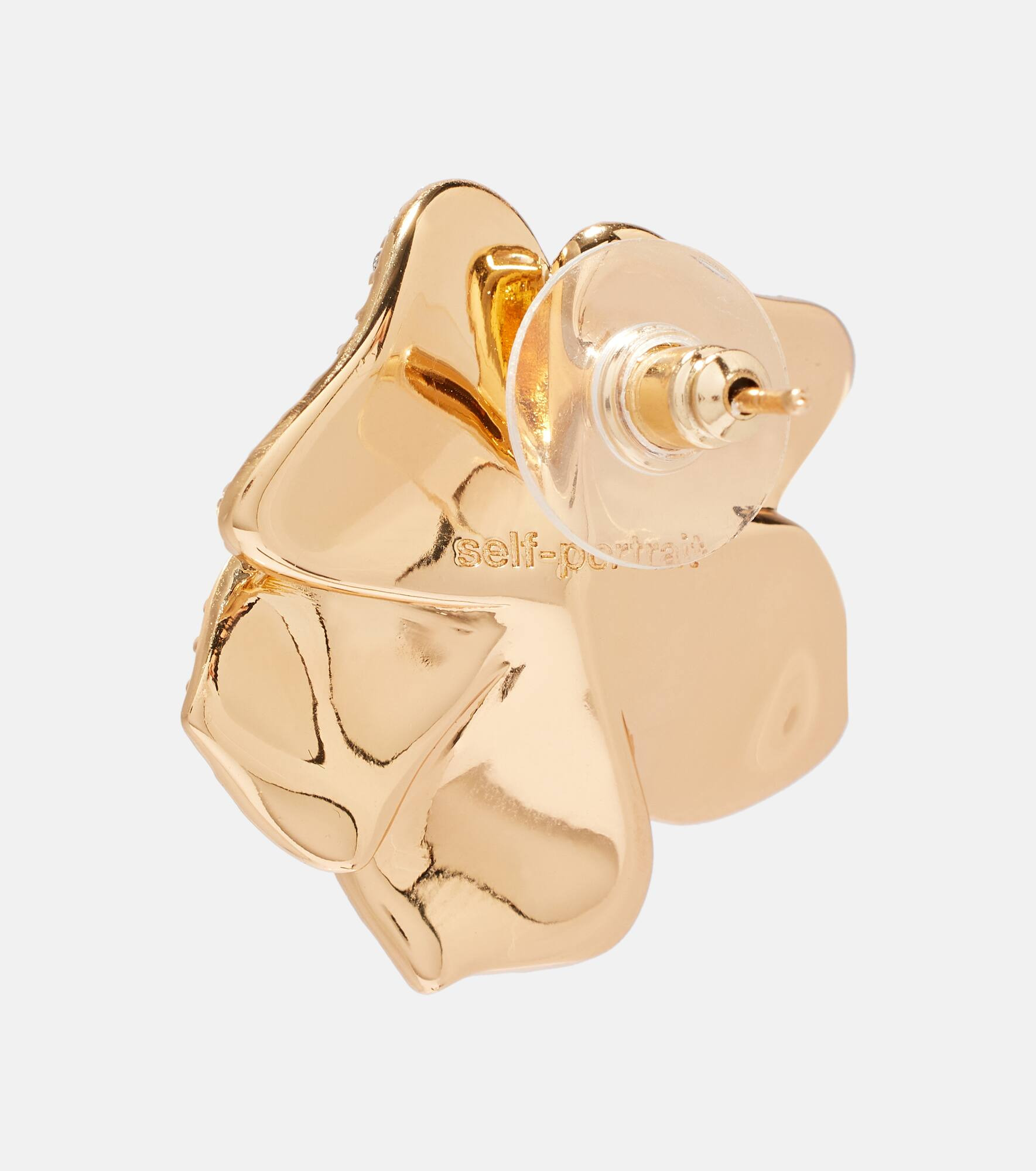 Crystal-embellished flower earrings - 5