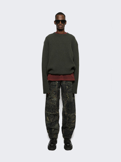 Givenchy Oversized Crewneck Sweater Military Green outlook