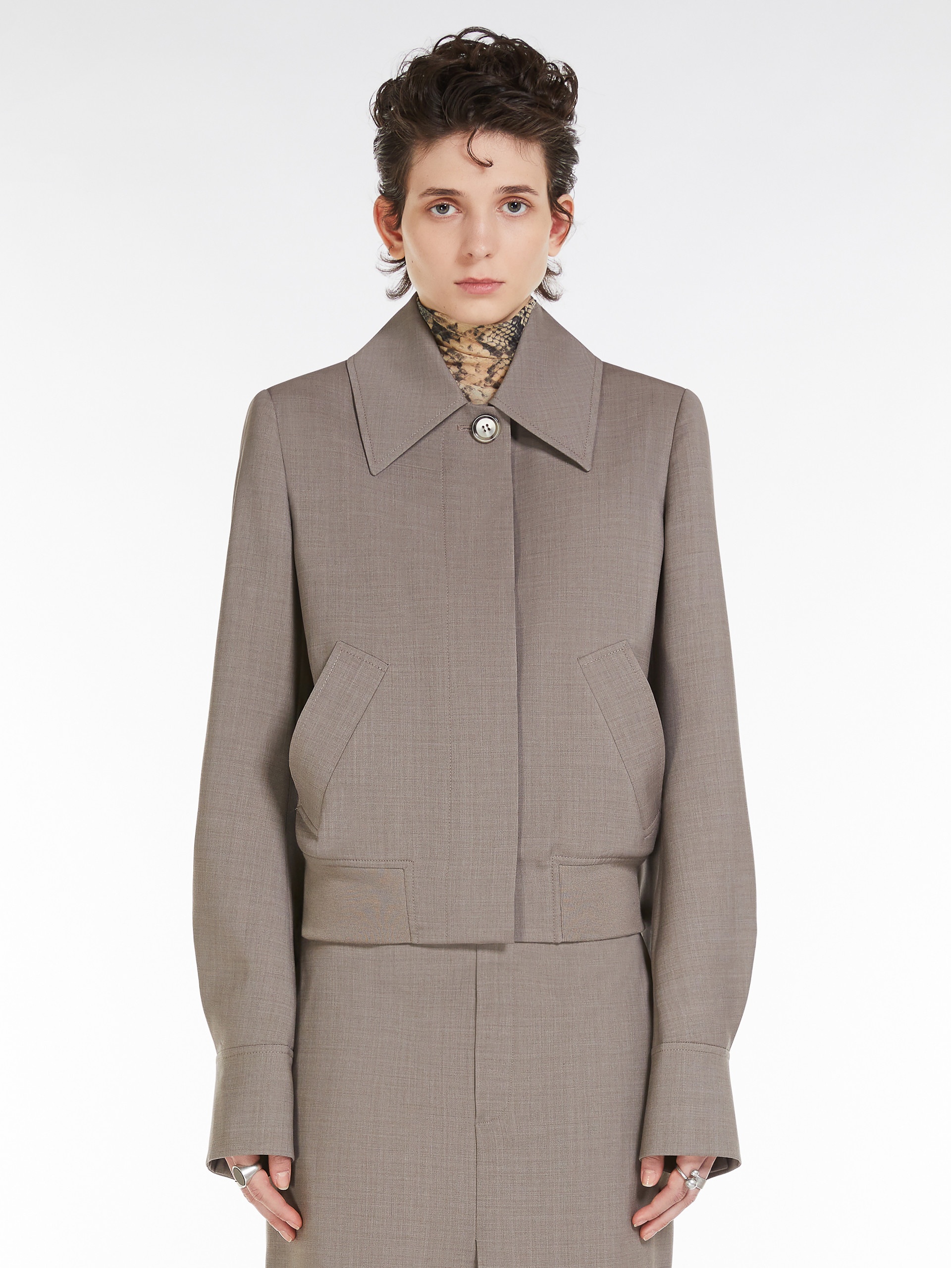 SMALTO Stretch wool bomber jacket - 3
