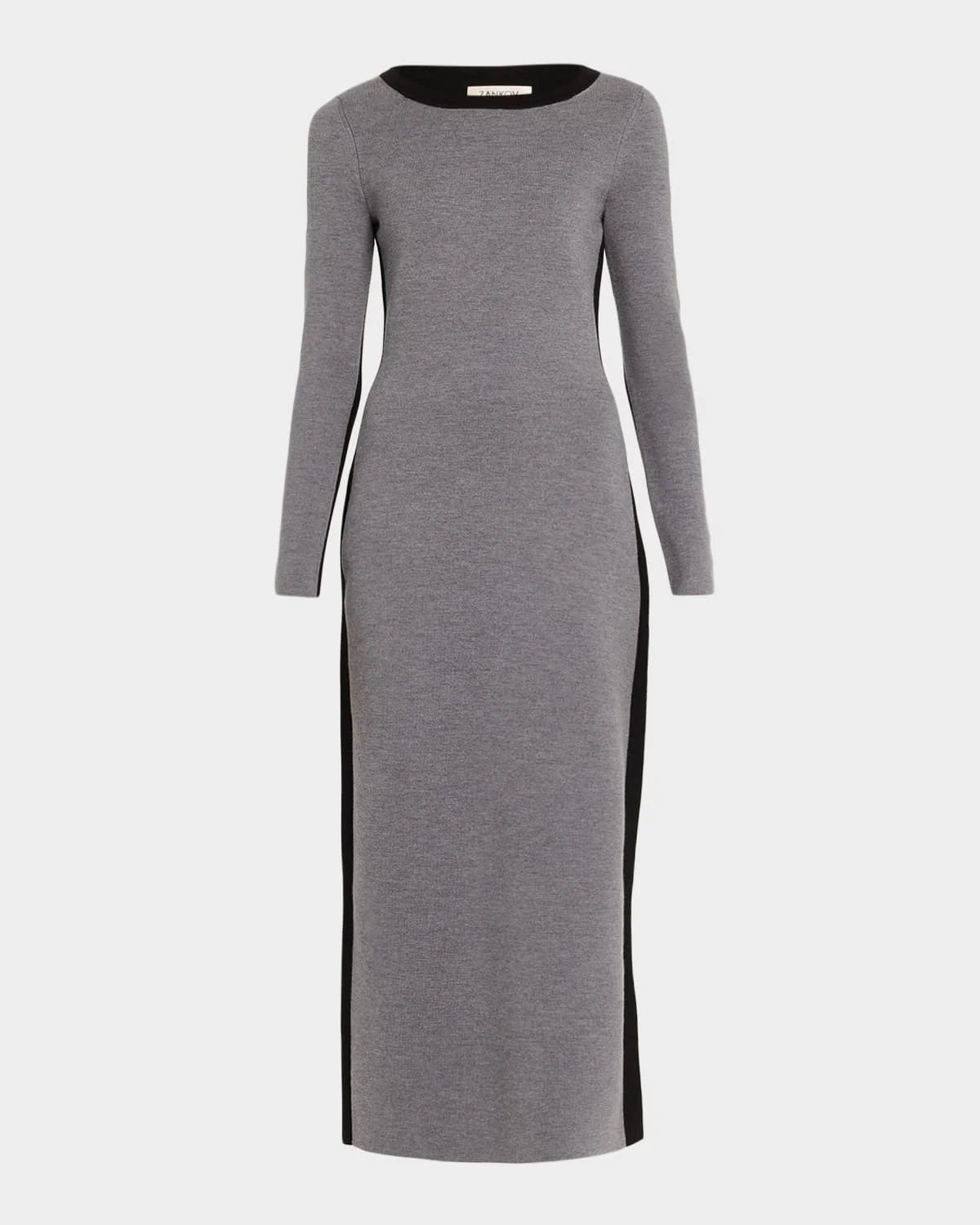 Angie Colorblock Long-Sleeve Ankle Dress - 1