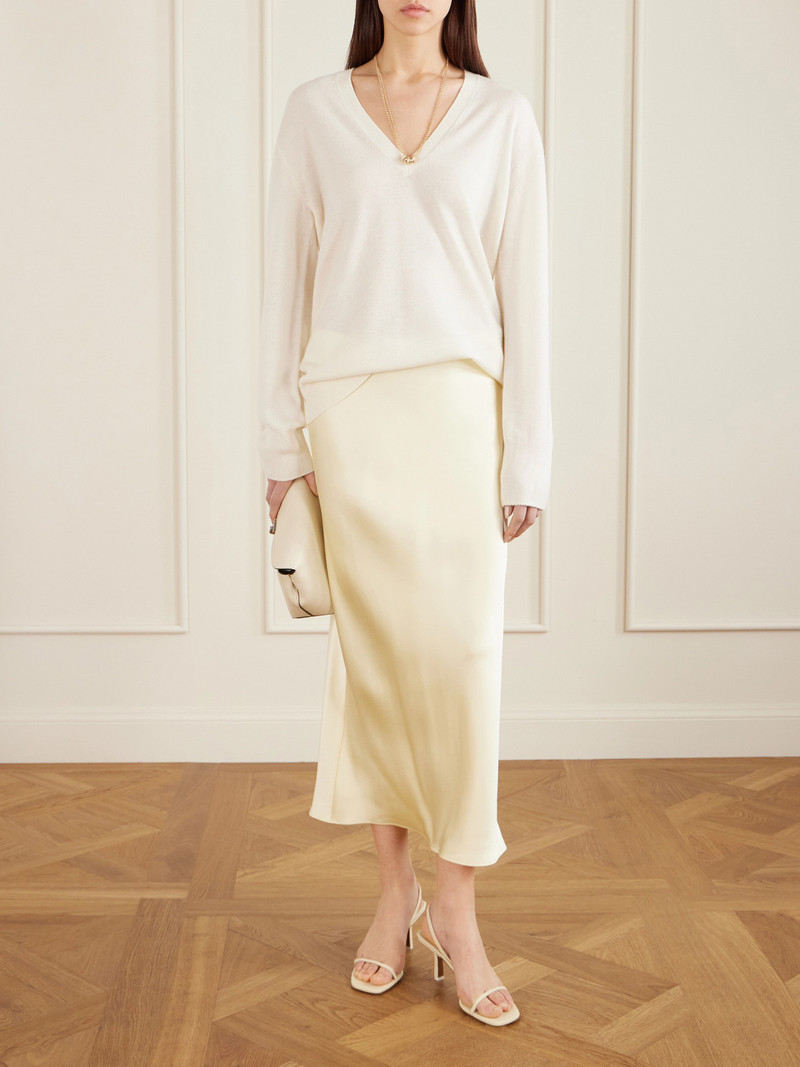 Another Tomorrow Satin Midi Skirt outlook