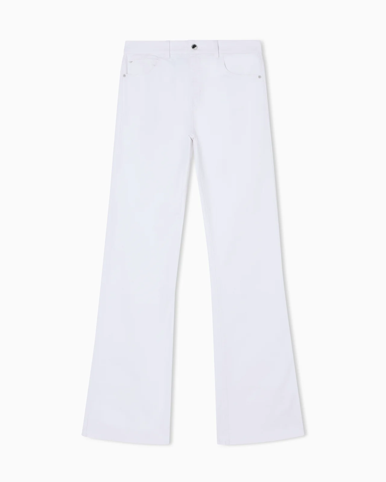 J47 Mid-rise flared-hem jeans in light worn stretch denim - 1