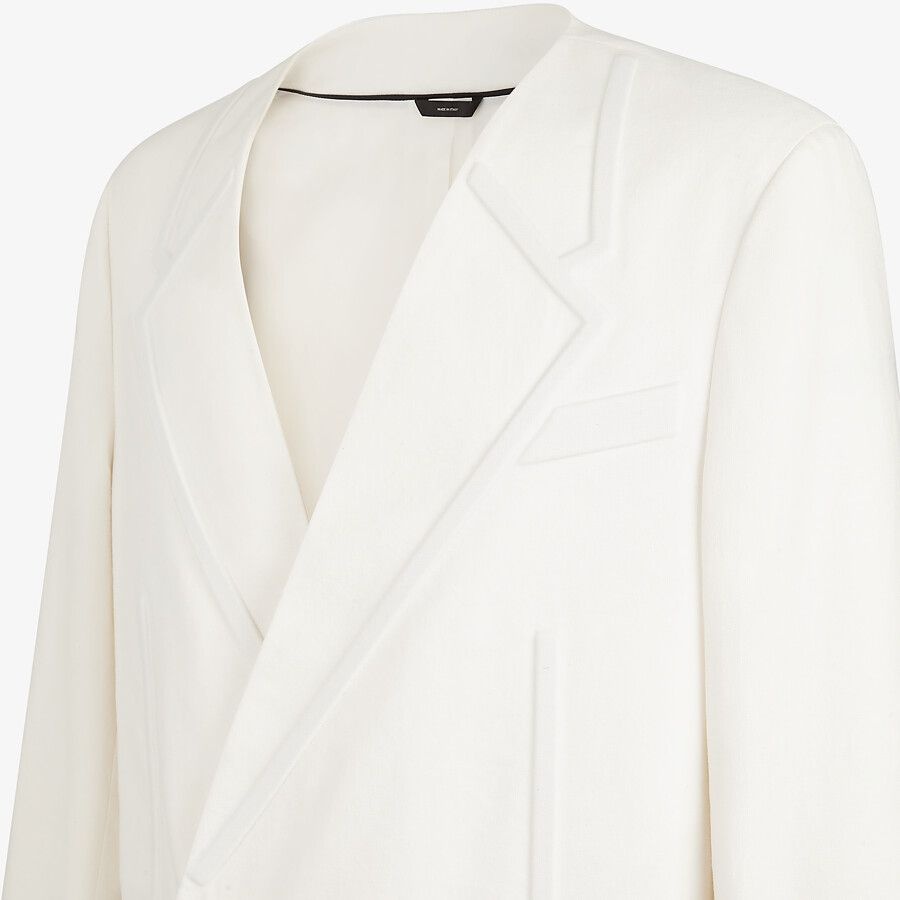 White linen coat - 3