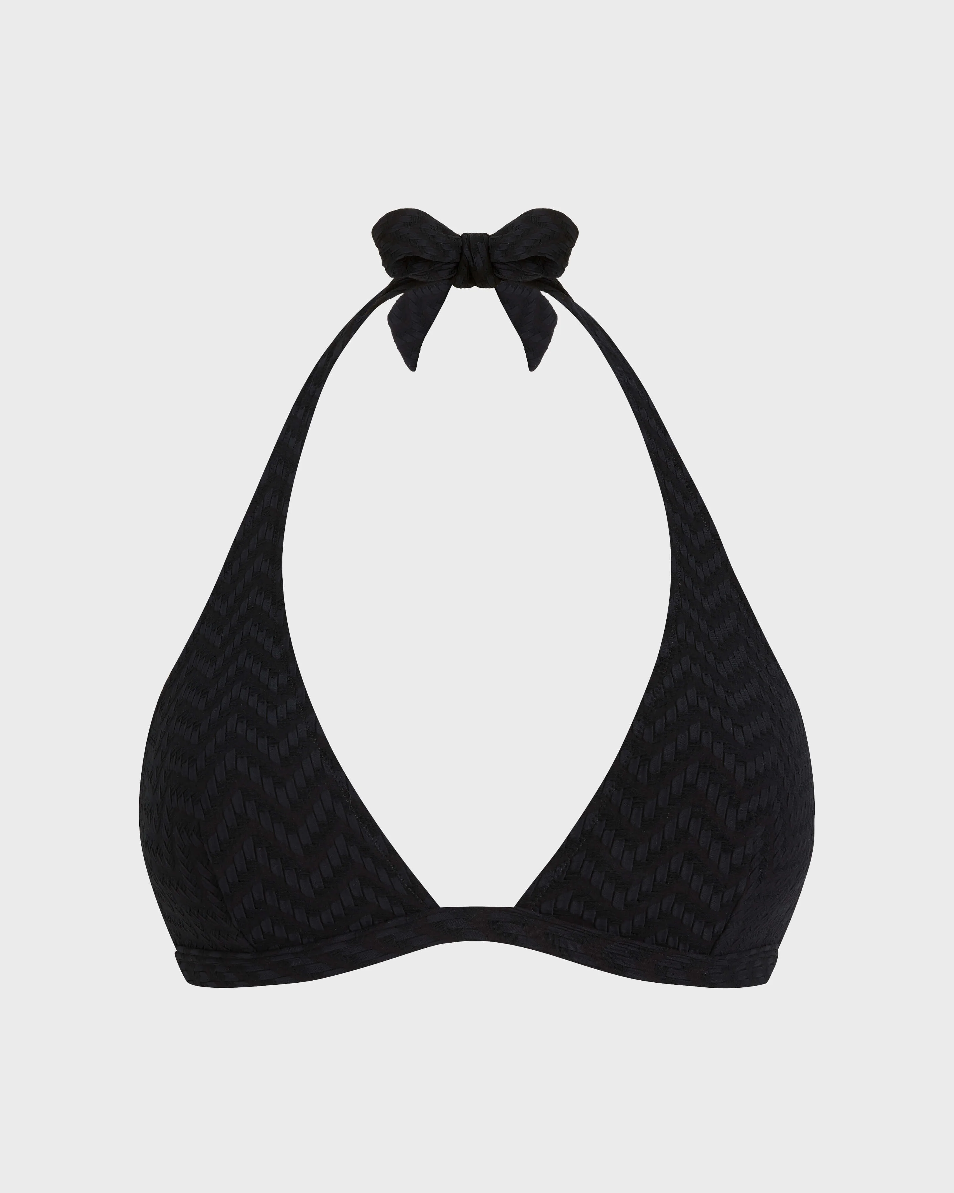 WOMEN BIKINI HALTER TOP JACQUARD CHEVRON - 1