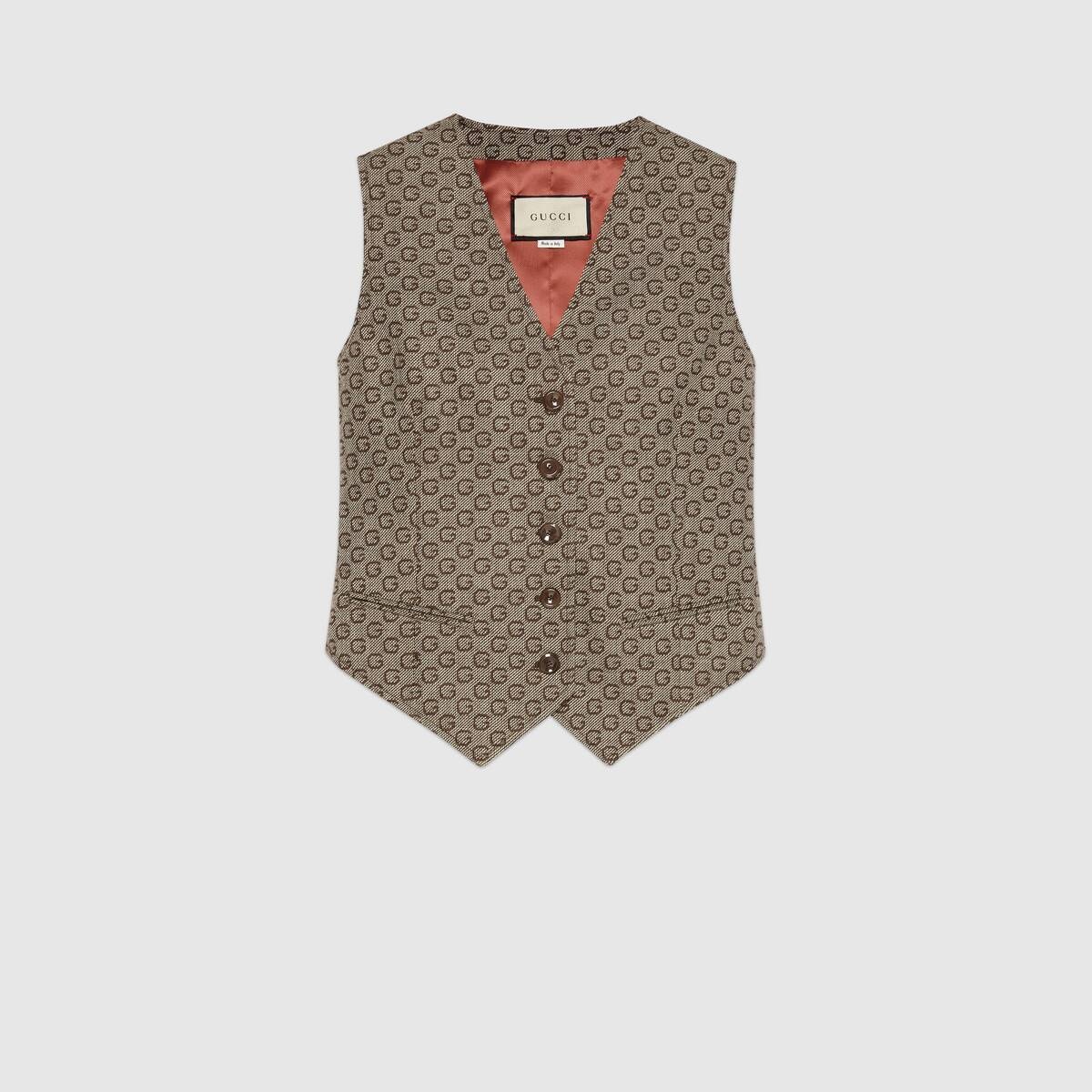 G jacquard wool vest - 1