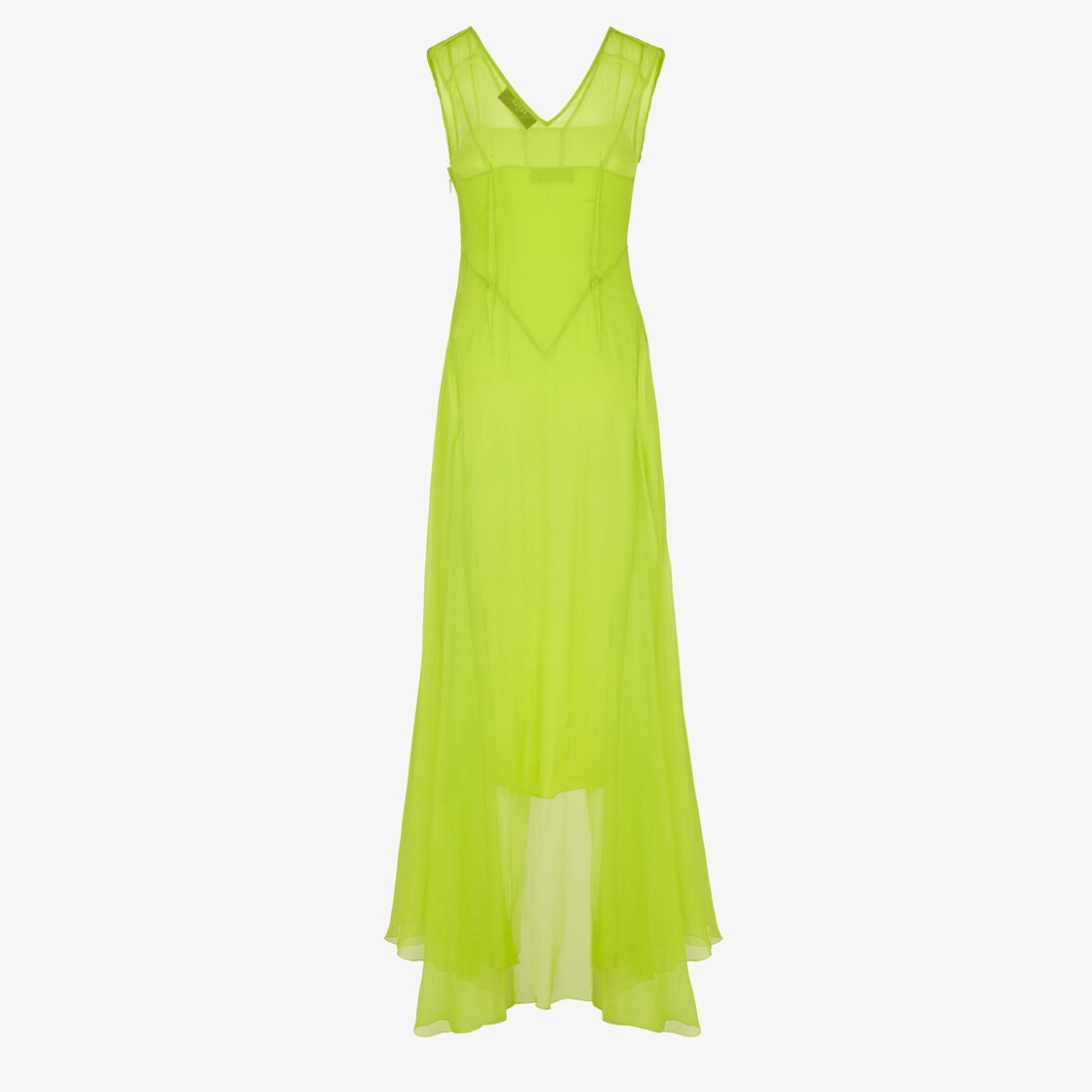 Acid green chiffon dress - 2