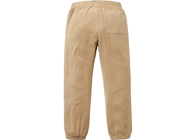 Supreme Supreme Velour Warm Up Pant Khaki outlook