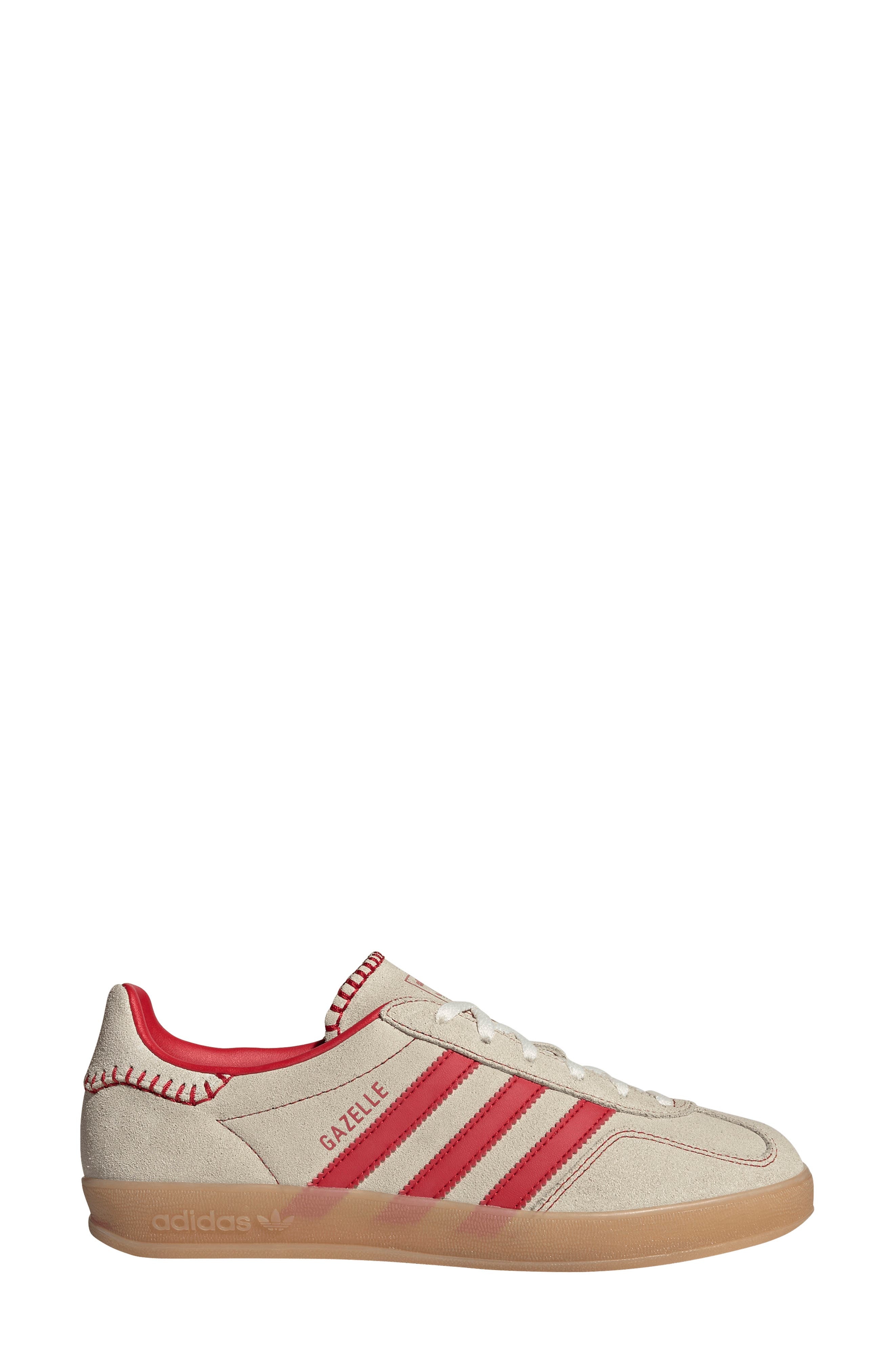 adidas Gazelle Indoor Sneaker in Better Scarlet/Cream White at Nordstrom - 3