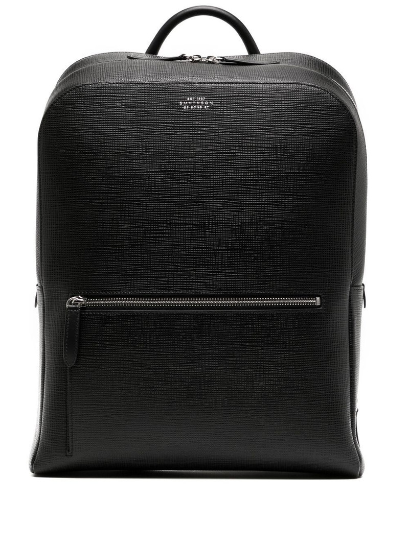 grained-calf leather backpack 1