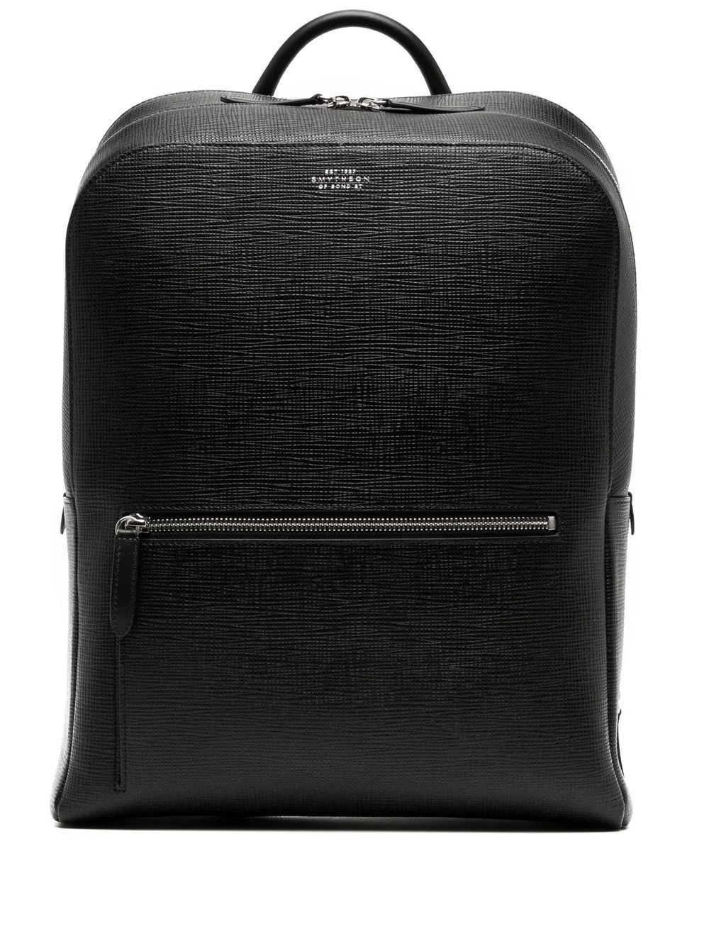 grained-calf leather backpack - 1