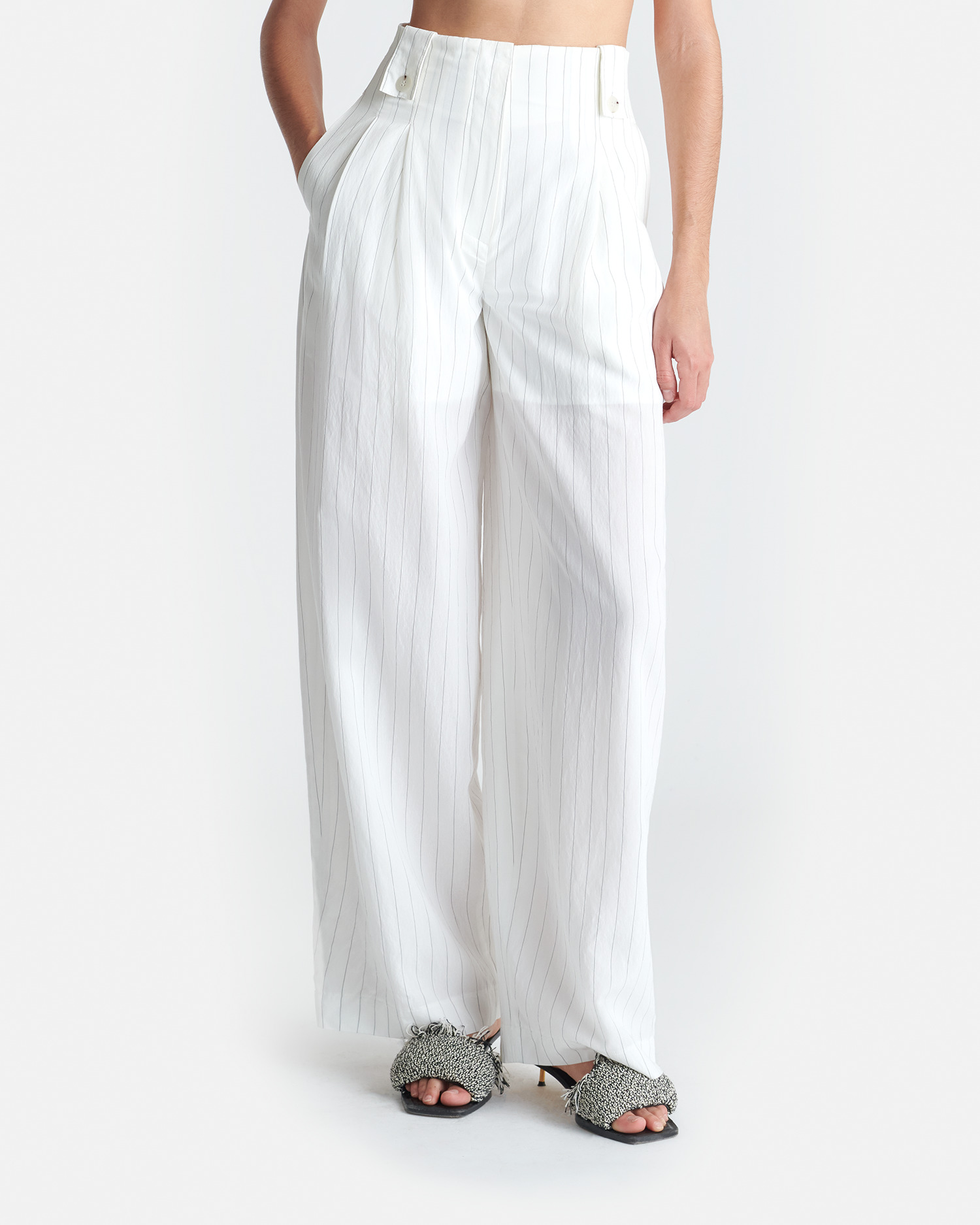 Pleated Wide-Leg Pants - 3