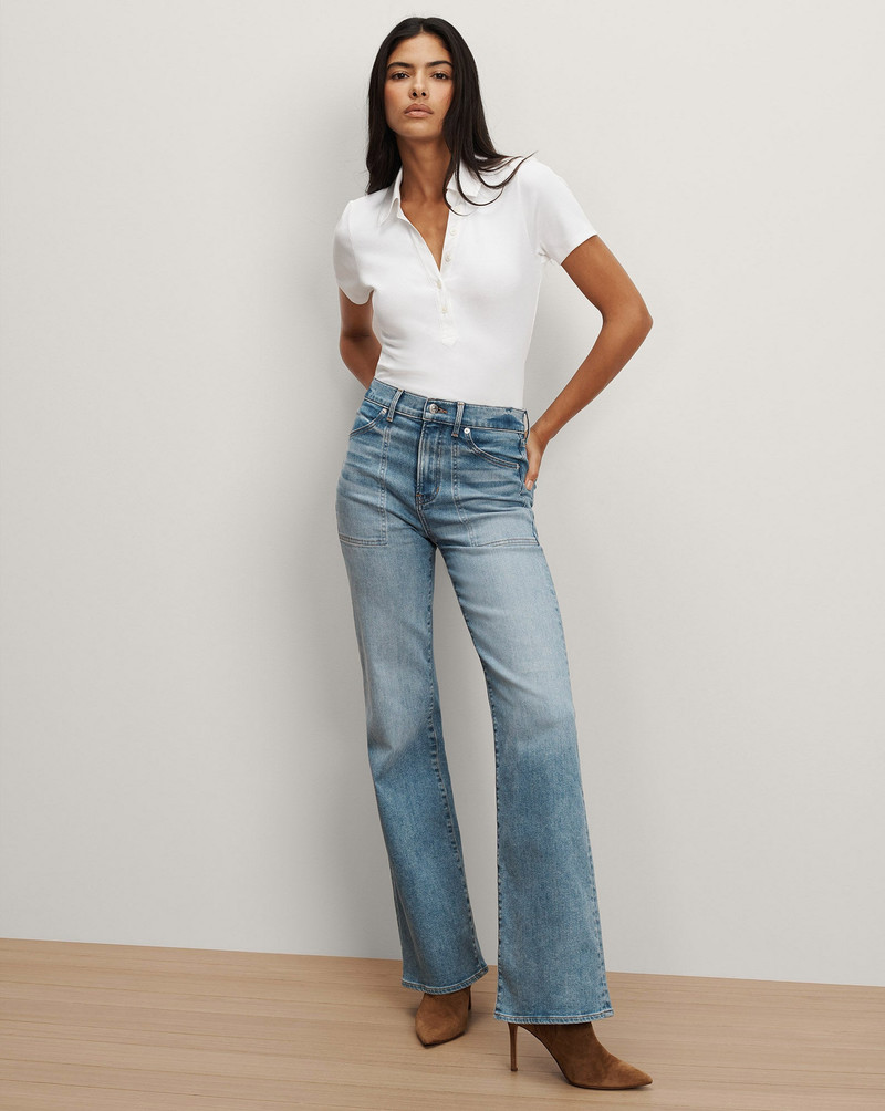 VERONICA BEARD CROSBIE WIDE-LEG JEAN | PATCH POCKETS outlook