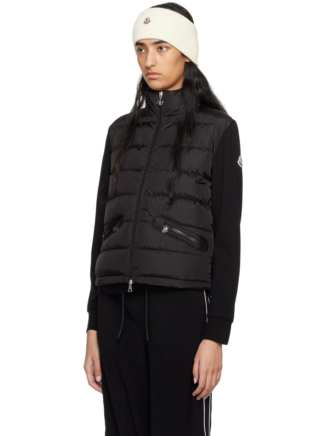 Black Padded Down Jacket - 4