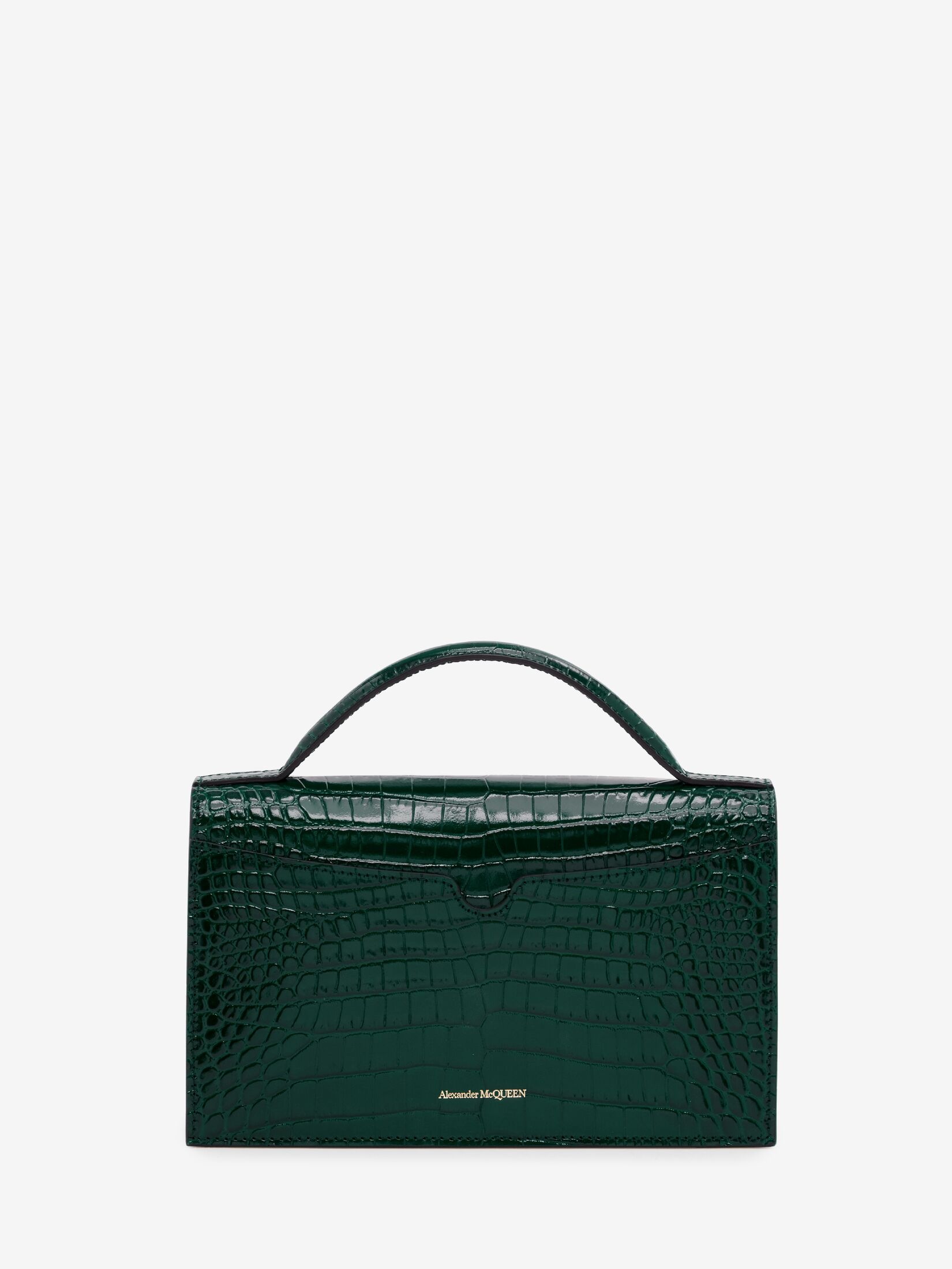 Women's Top Handle Skull Bag in Emerald - 3