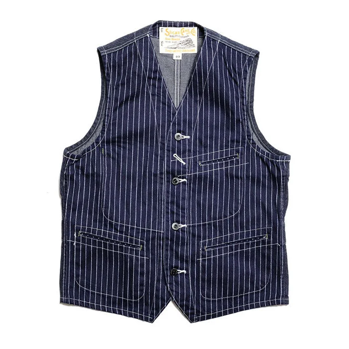 9oz. Wabash Stripe Work Vest - SC12654 - 1
