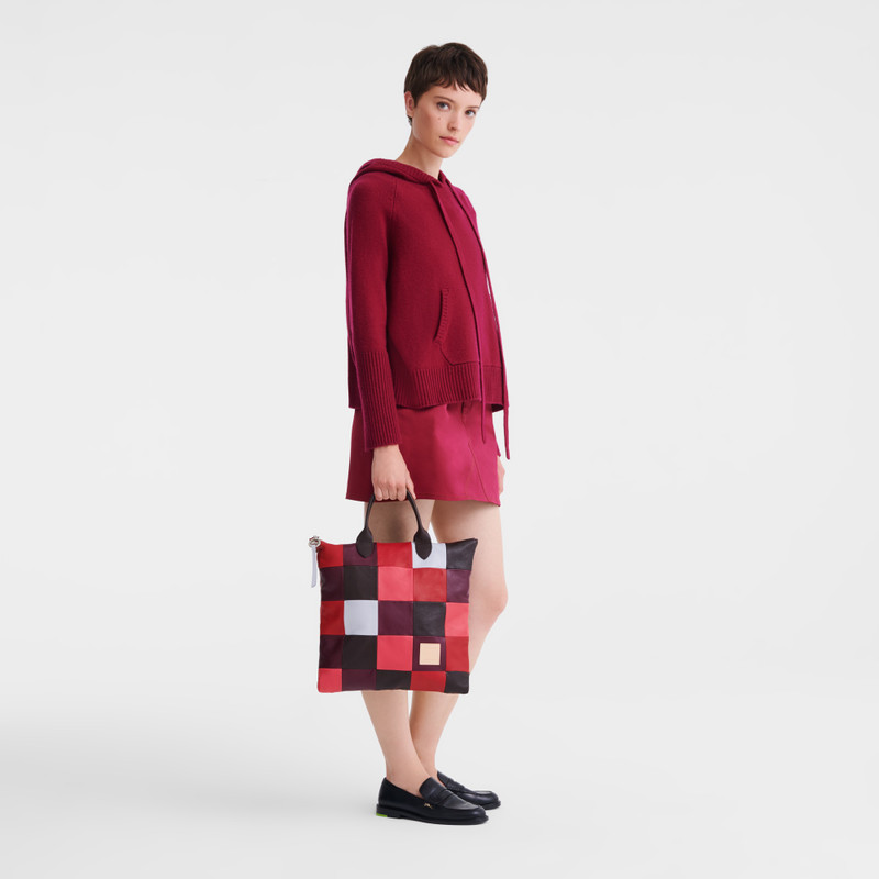 Longchamp Re-Play L Handbag Eggplant - Leather outlook