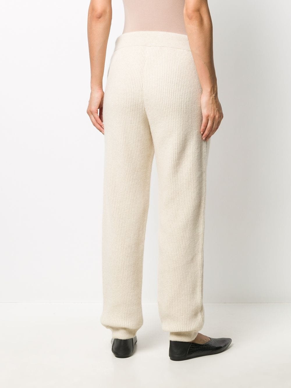 rib-knit track pants - 4