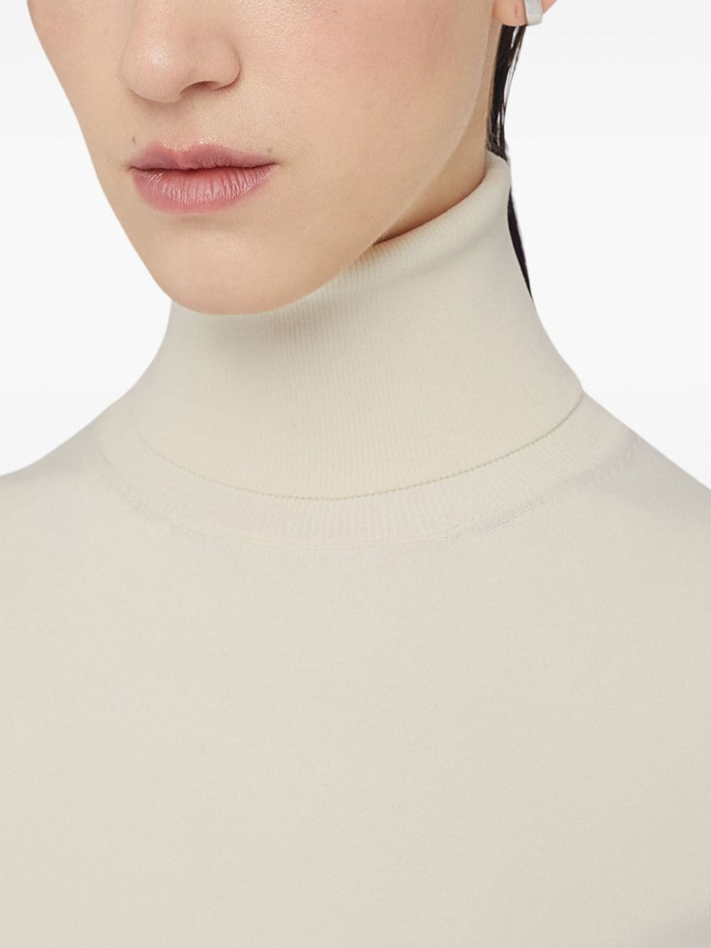 high-neck ribbed sweater - 5