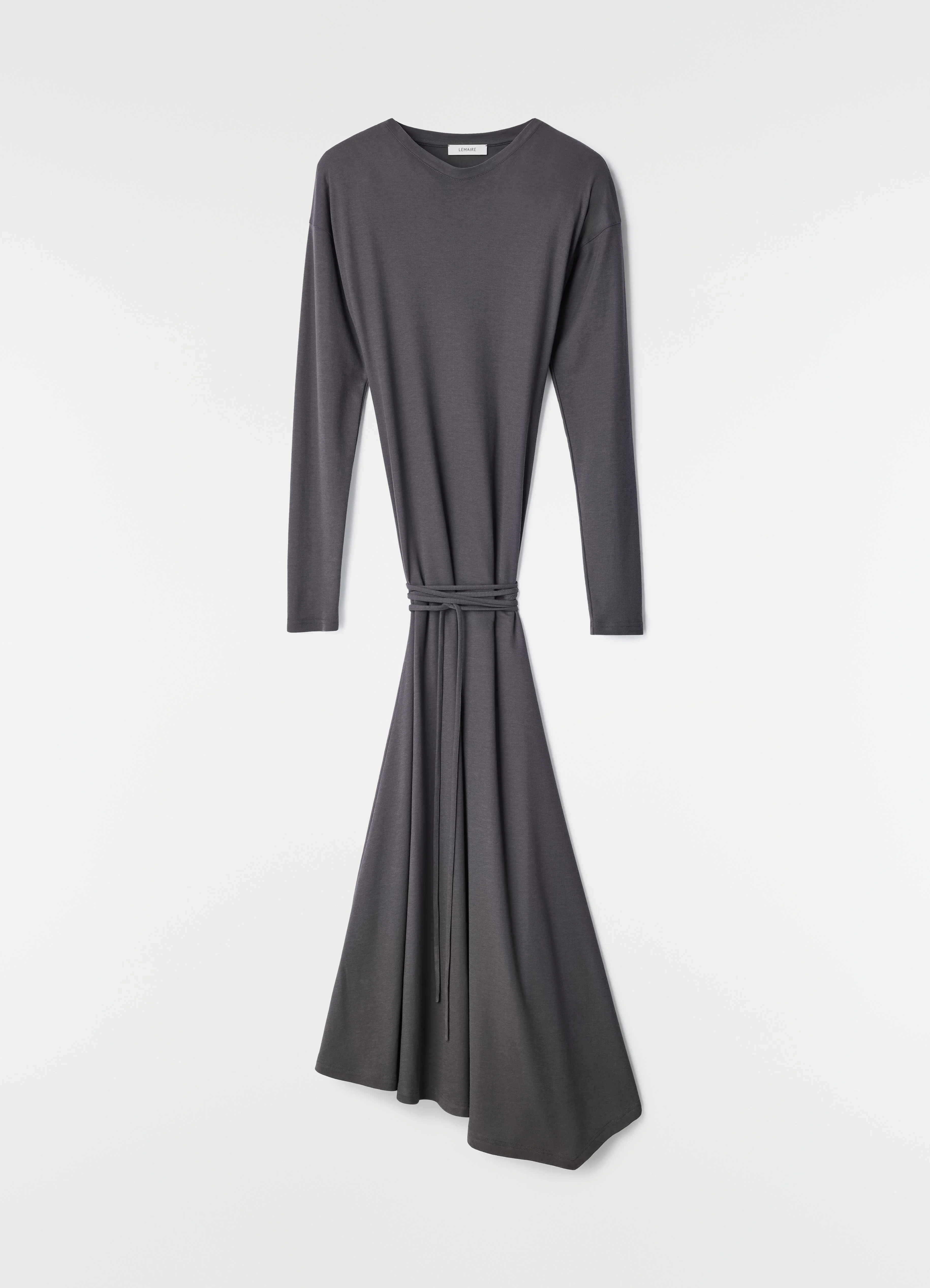 FLUID LONG-SLEEVE DRESS IN SILKY JERSEY CREPE - 1